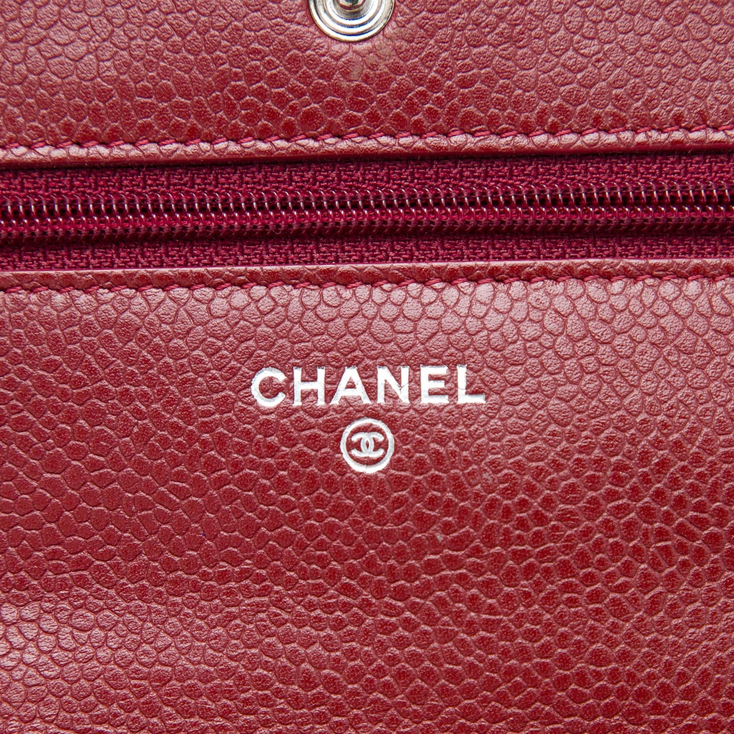 Chanel CC Quilted Caviar Wallet on Chain