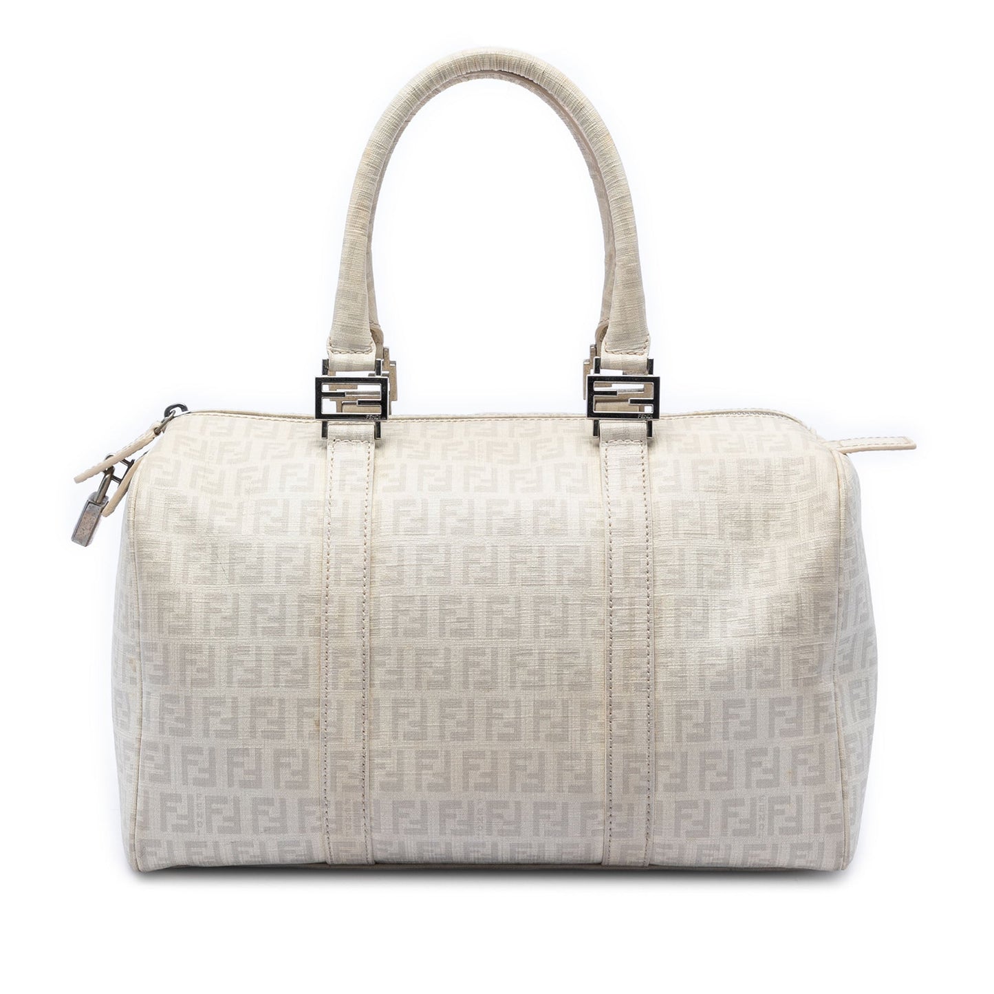 Fendi Zucchino Spalmati Forever Bauletto Boston Bag