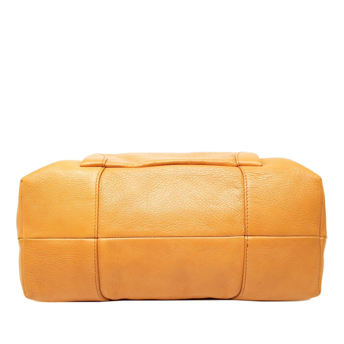Celine Leather Boogie Pocket Handbag — Yellow