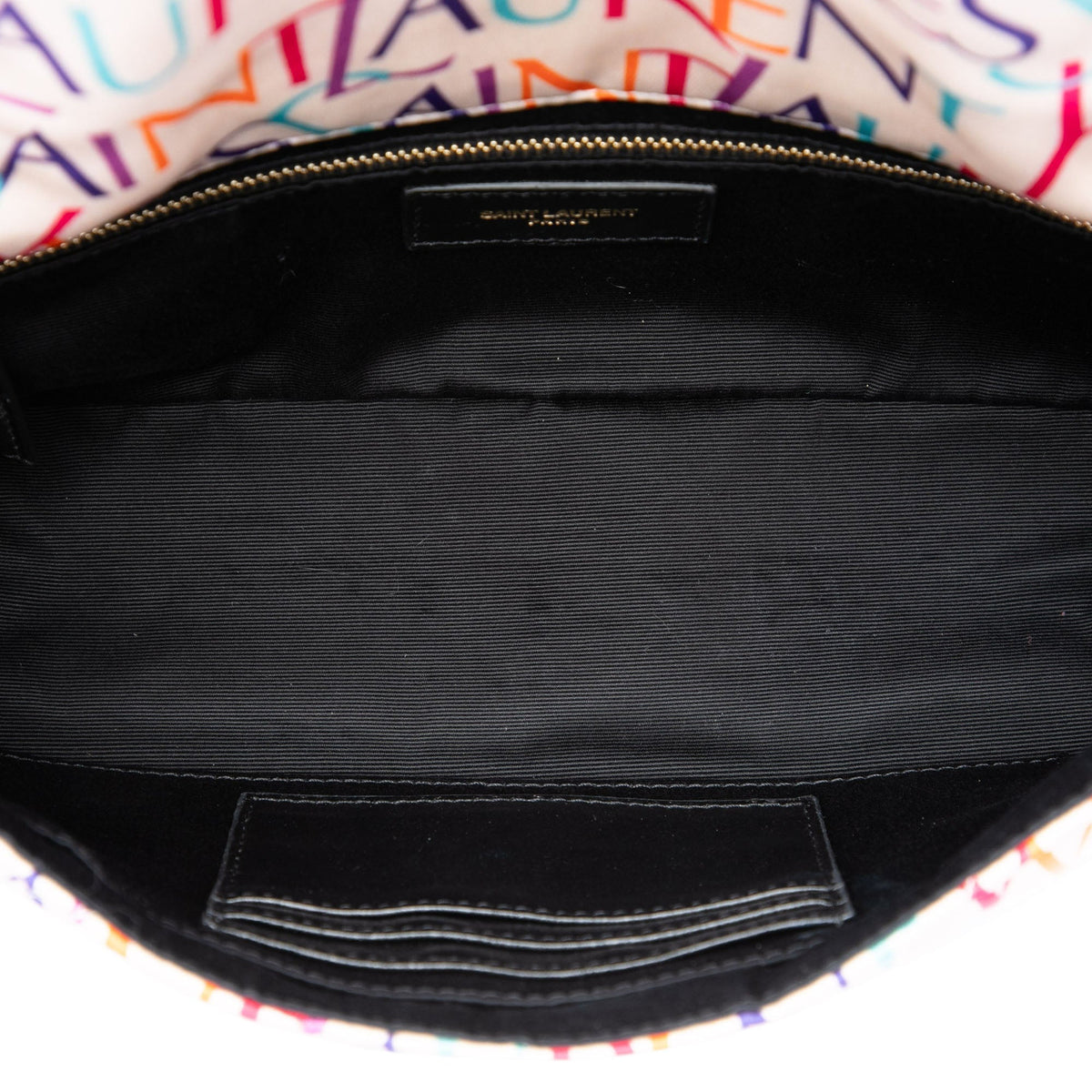 Saint Laurent Medium Silk Carre Rive Gauche Print Patchwork Jamie Shoulder Bag — Multi
