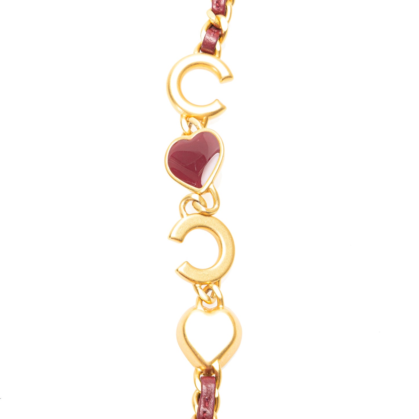 Chanel Mini Square Lambskin Coco Heart Chain Flap