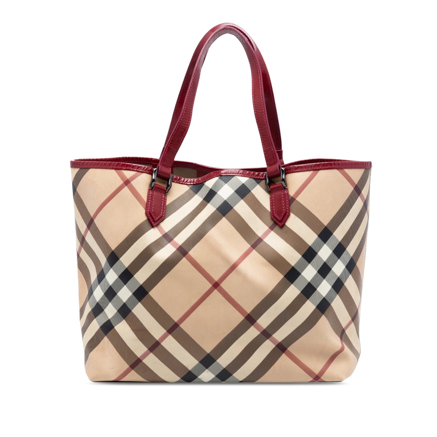 Burberry Supernova Check Coated Canvas Tote