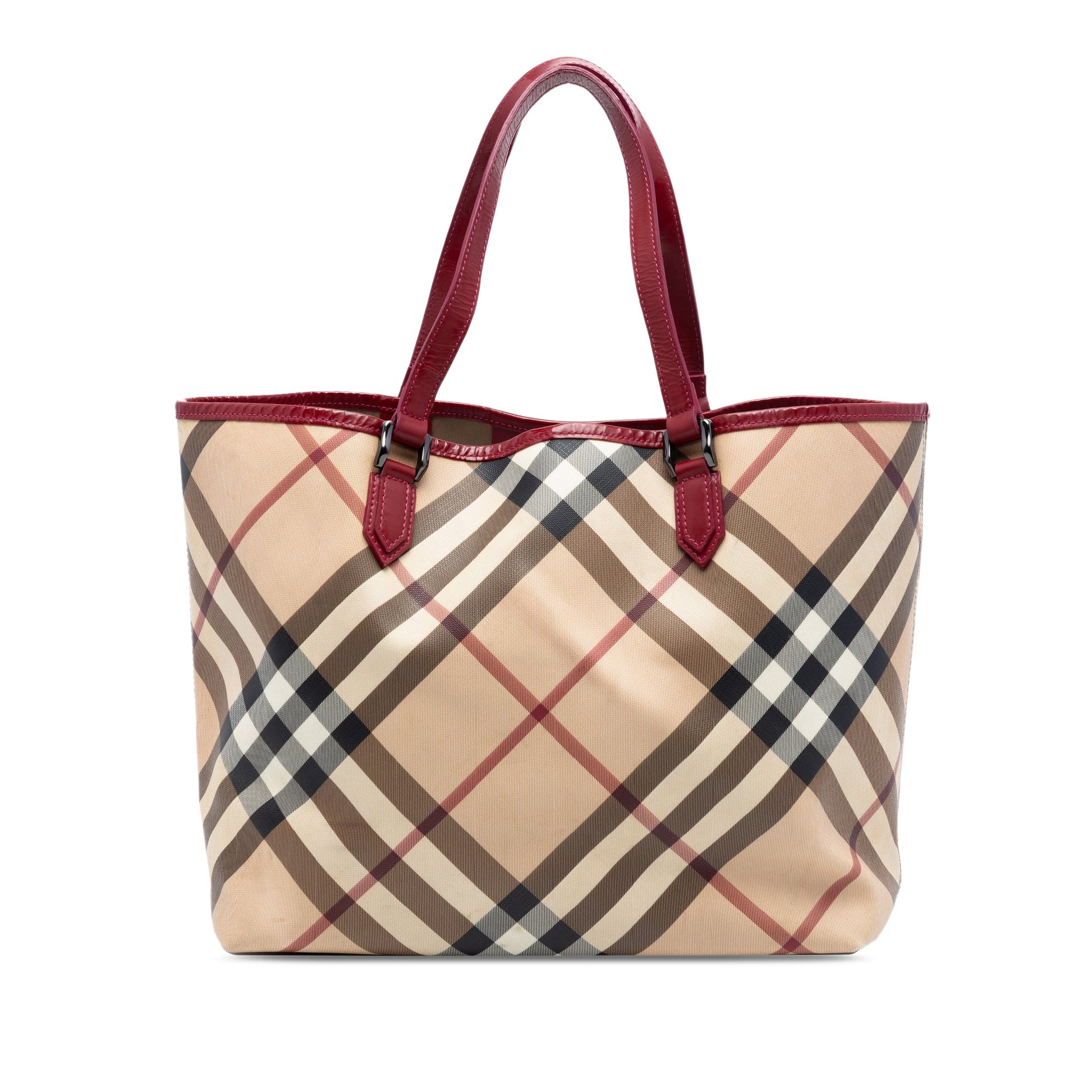 Burberry Supernova Check Coated Canvas Tote