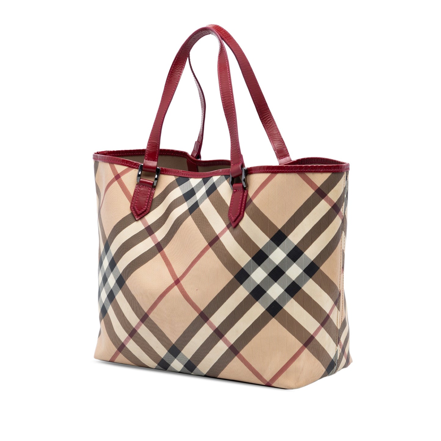 Burberry Supernova Check Coated Canvas Tote