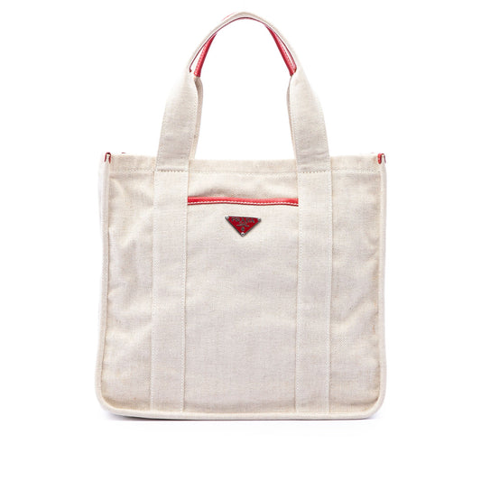 Prada Canvas Canapa Mistolino Shopping Tote