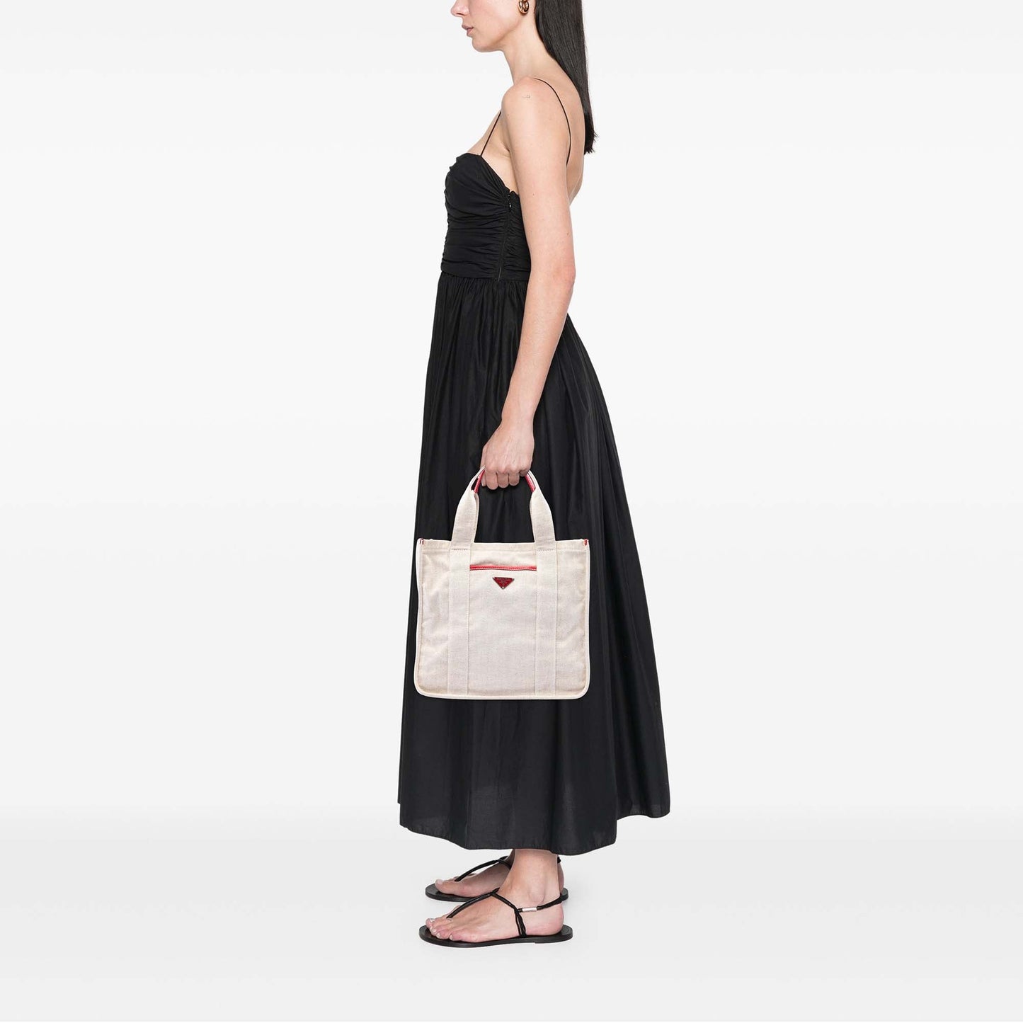 Prada Canvas Canapa Mistolino Shopping Tote