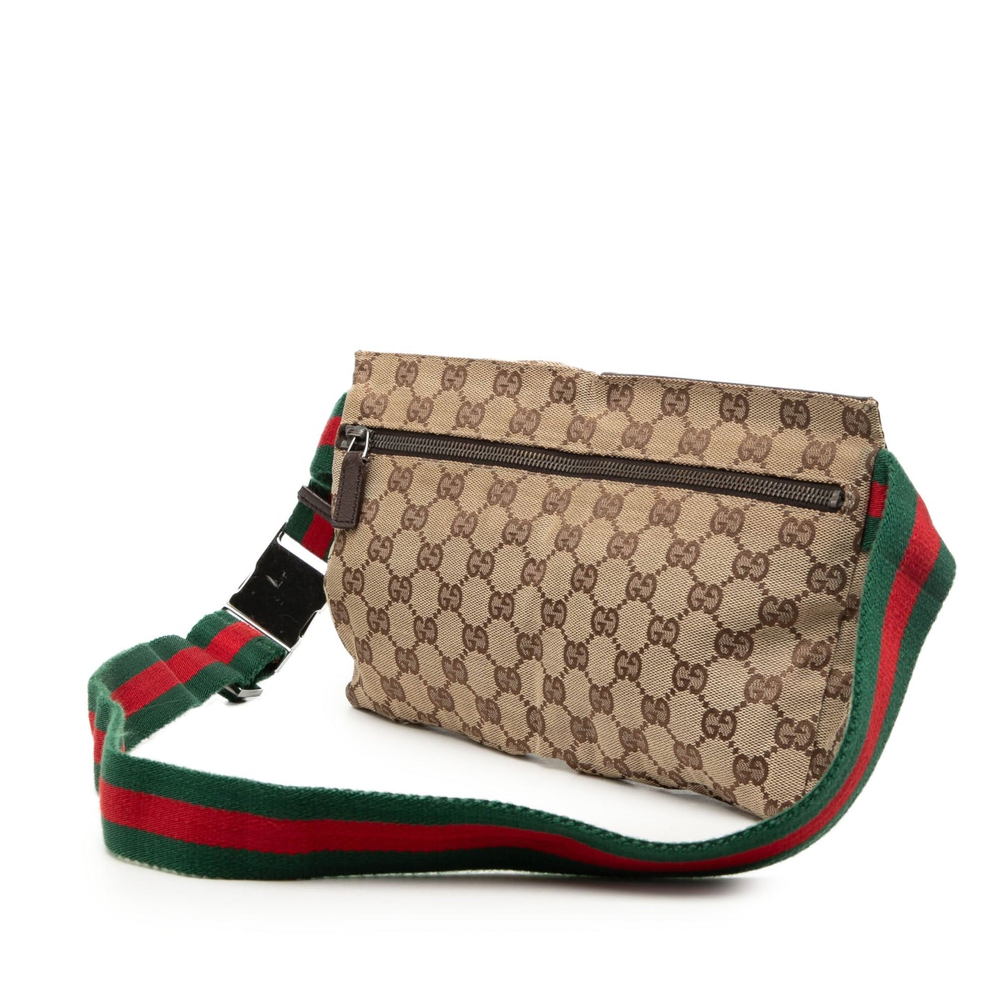 Gucci GG Canvas Web Double Pocket Belt Bag