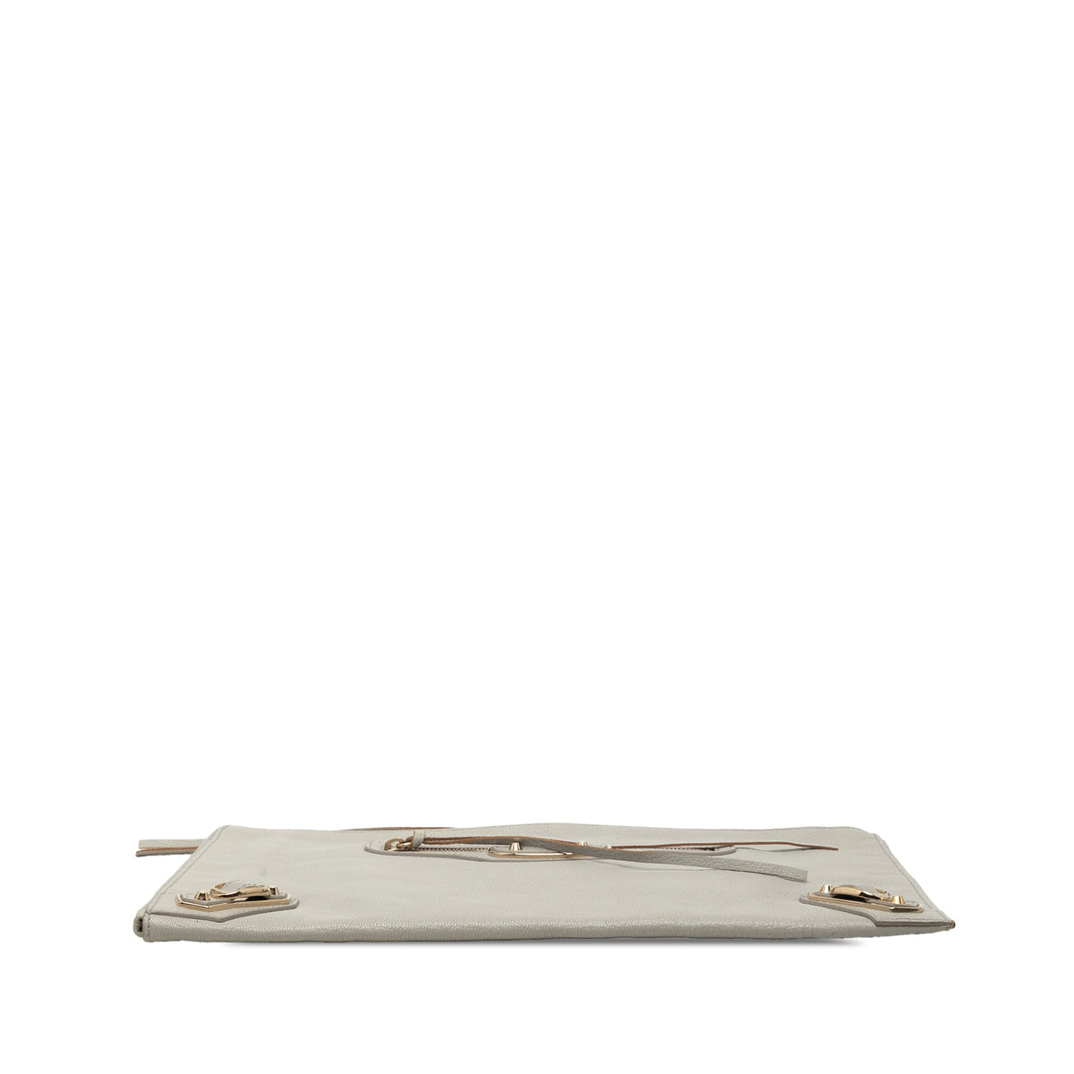Balenciaga Goatskin Motocross Classic Metallic Edge Clutch
