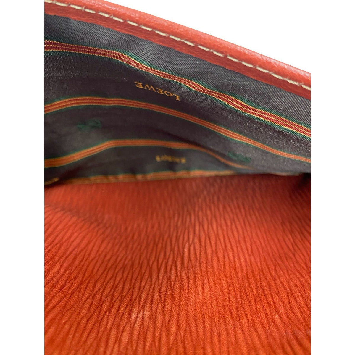 LOEWE Leather Velazquez Twist Crossbody — Red