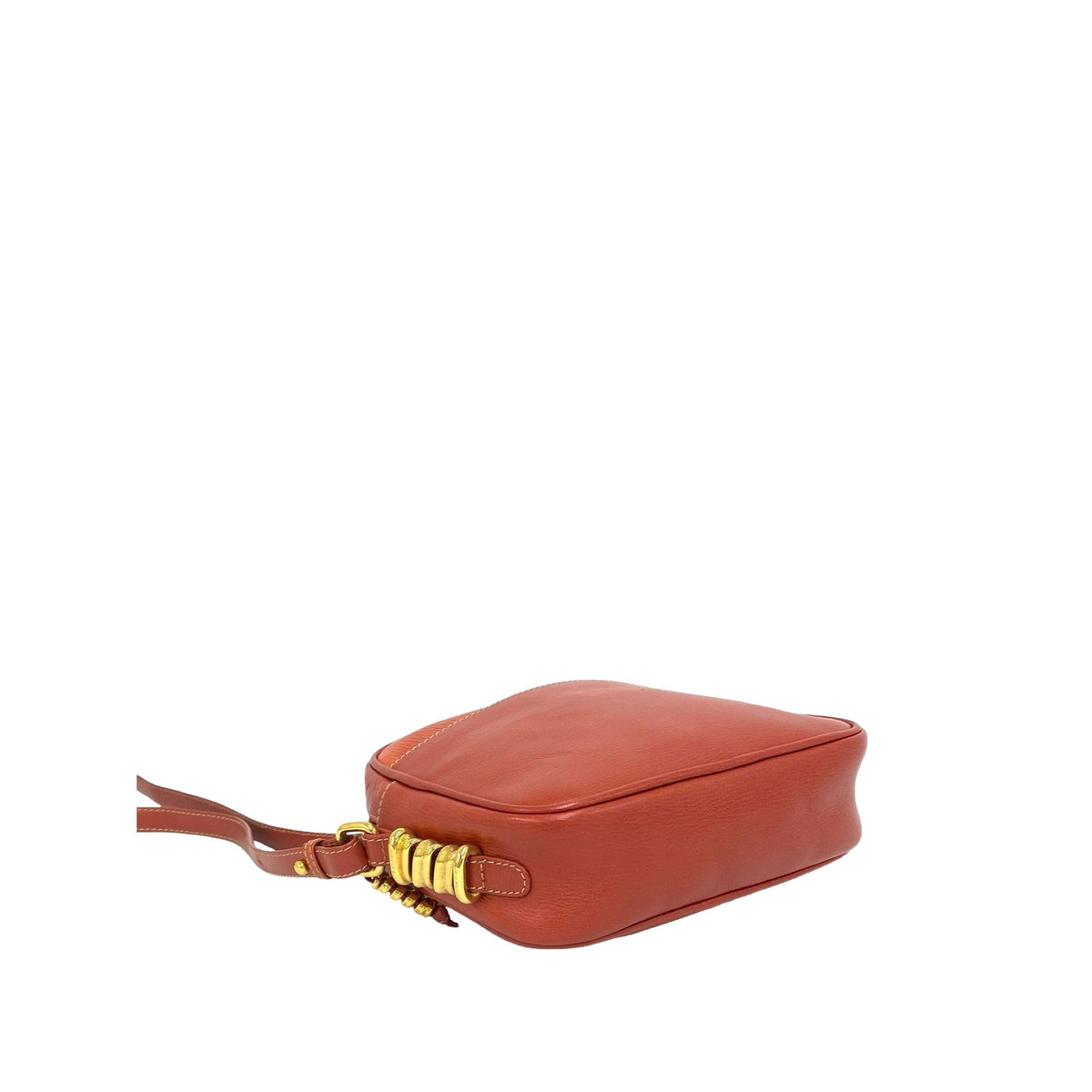 LOEWE Leather Velazquez Twist Crossbody — Red