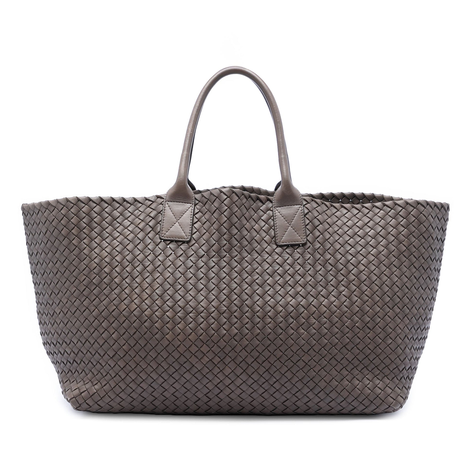 Bottega Veneta Large Lambskin Intreccio Cabat Tote