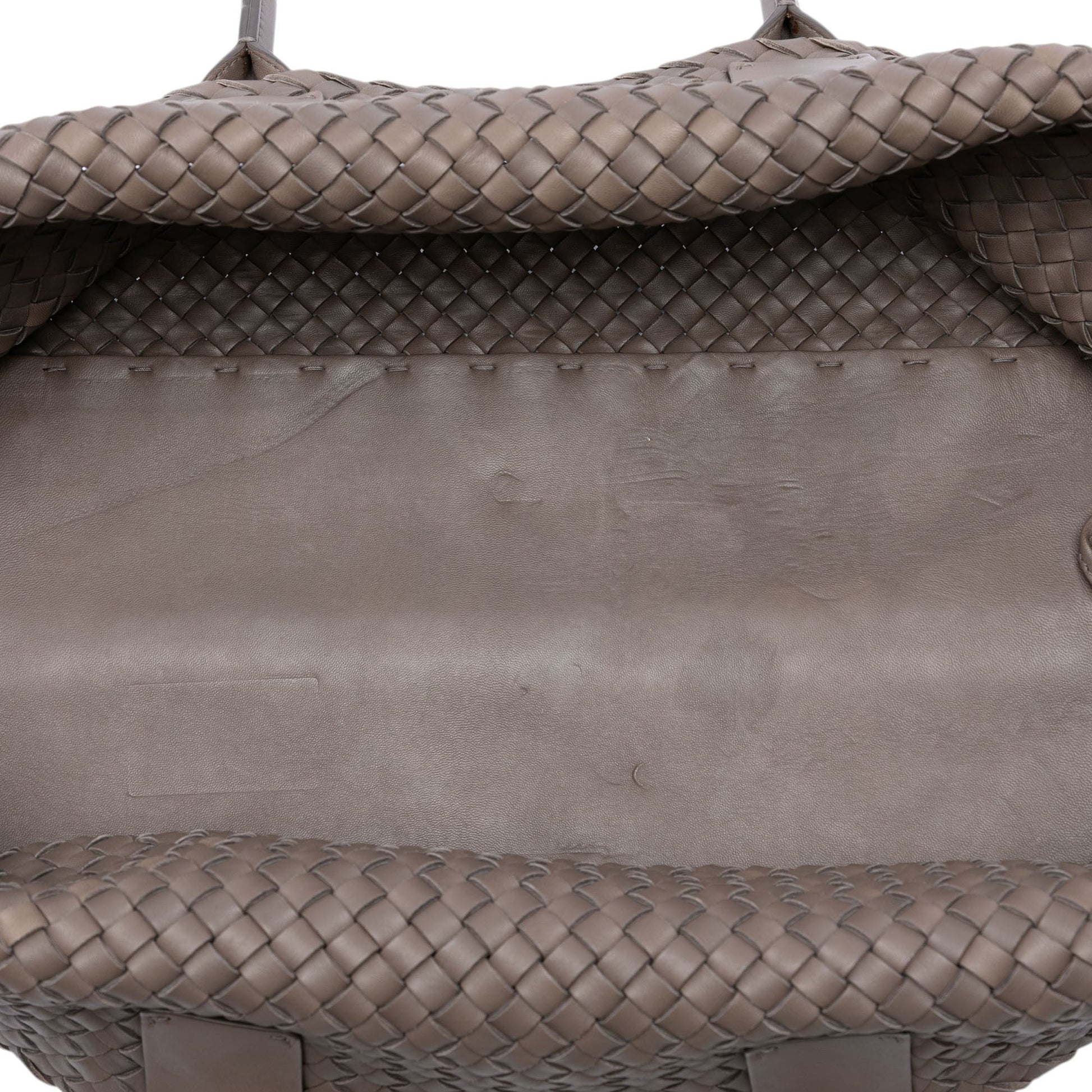 Bottega Veneta Large Lambskin Intreccio Cabat Tote