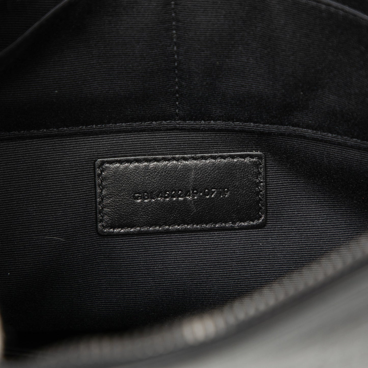 Saint Laurent Croc Embossed Leather Monogram Document Holder