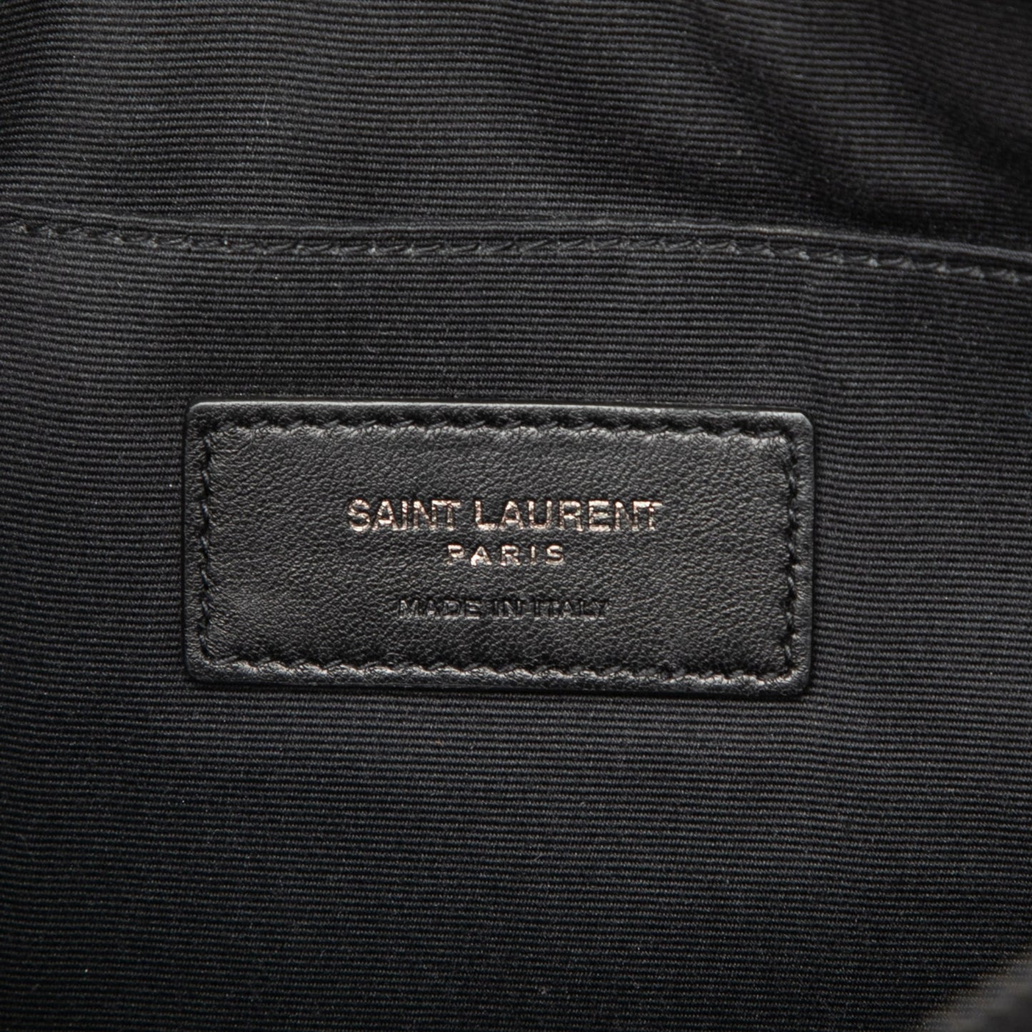 Saint Laurent Croc Embossed Leather Monogram Document Holder
