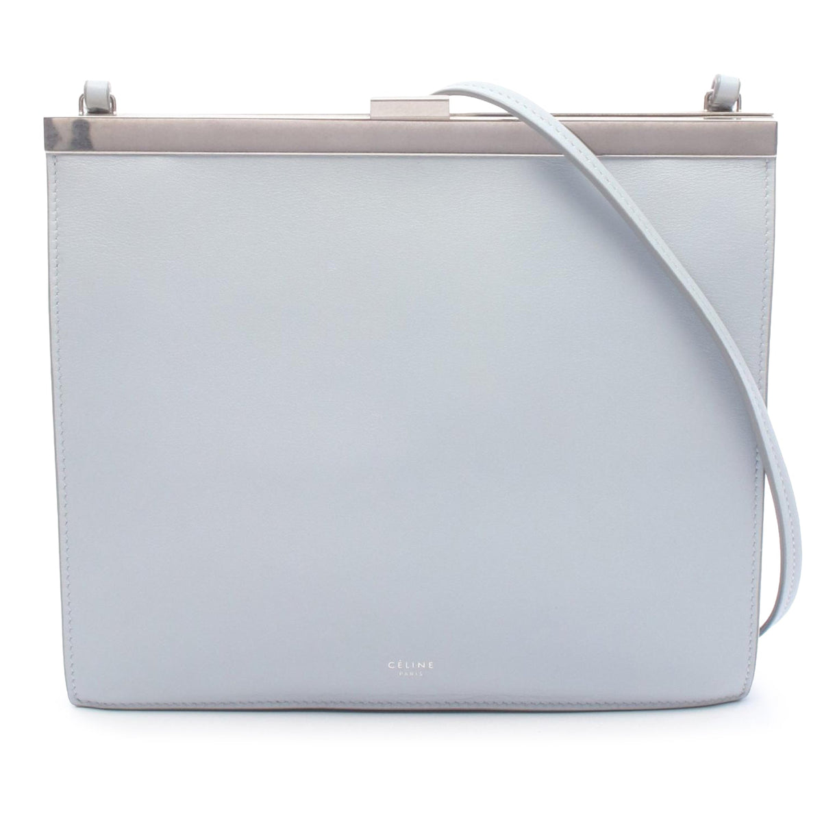 Celine Mini Smooth Calfskin Clasp Bag — Blue