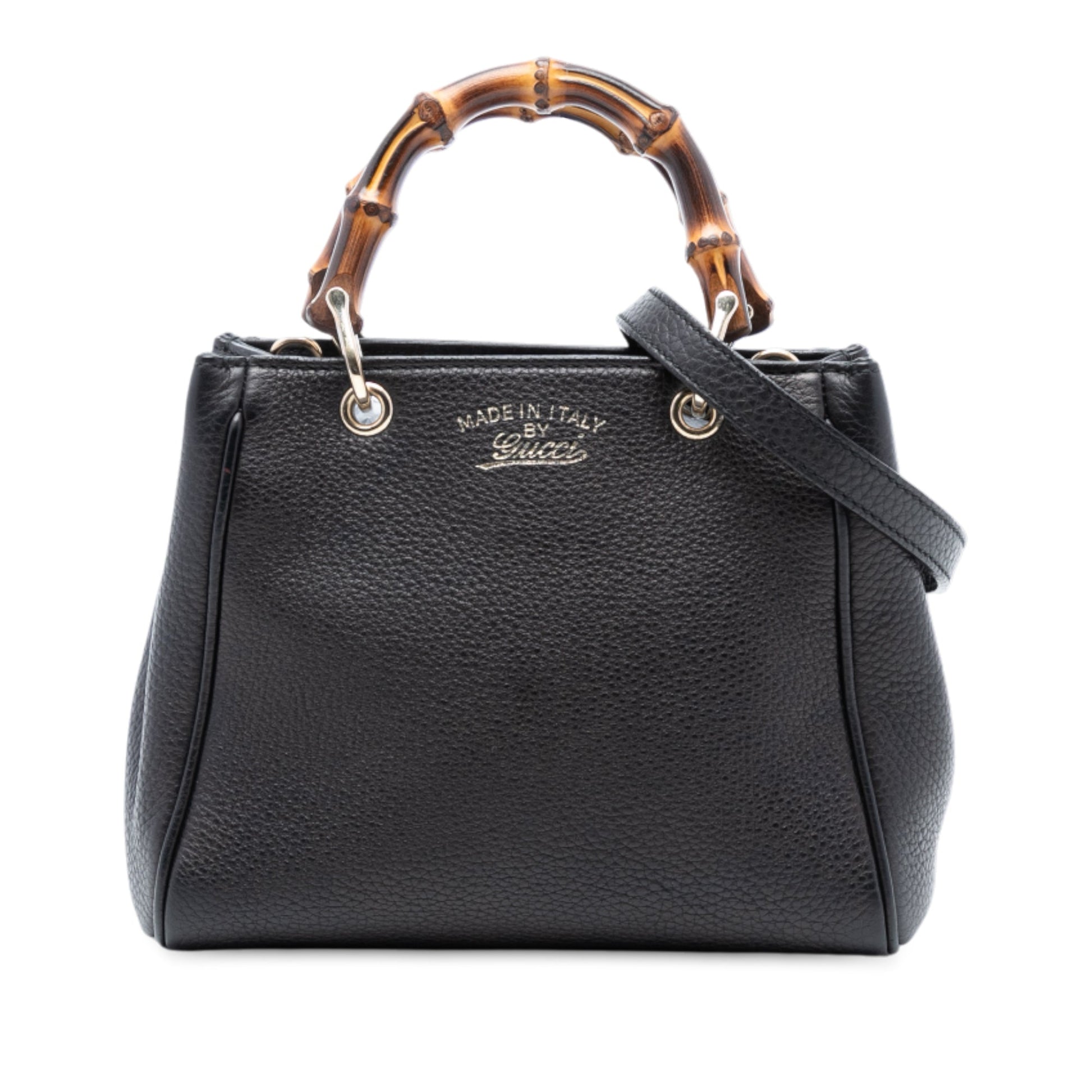 Gucci Mini Calfskin Bamboo Shopper Satchel