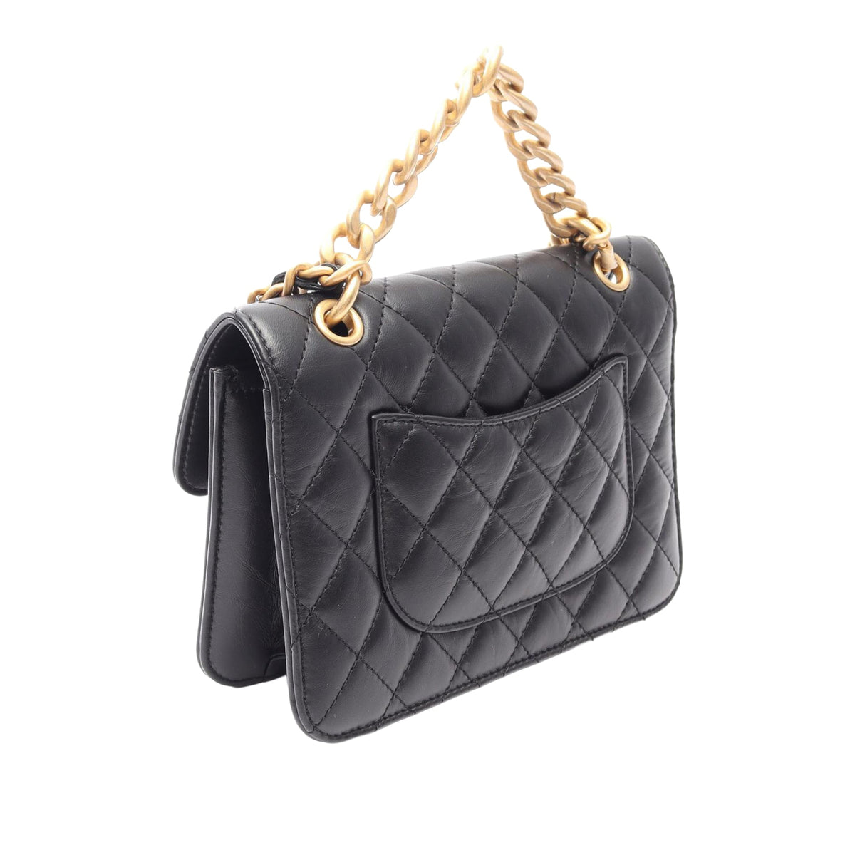 Chanel Mini Quilted Aged Calfskin Double You Flap