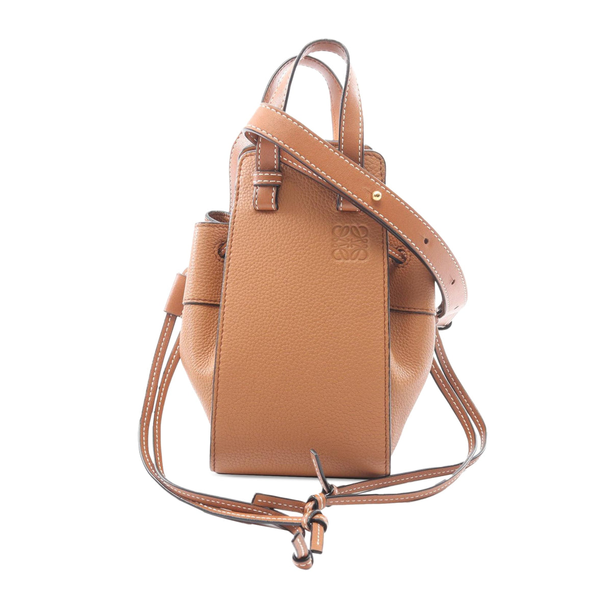 LOEWE Mini Grained Calfskin Drawstring Hammock Bag