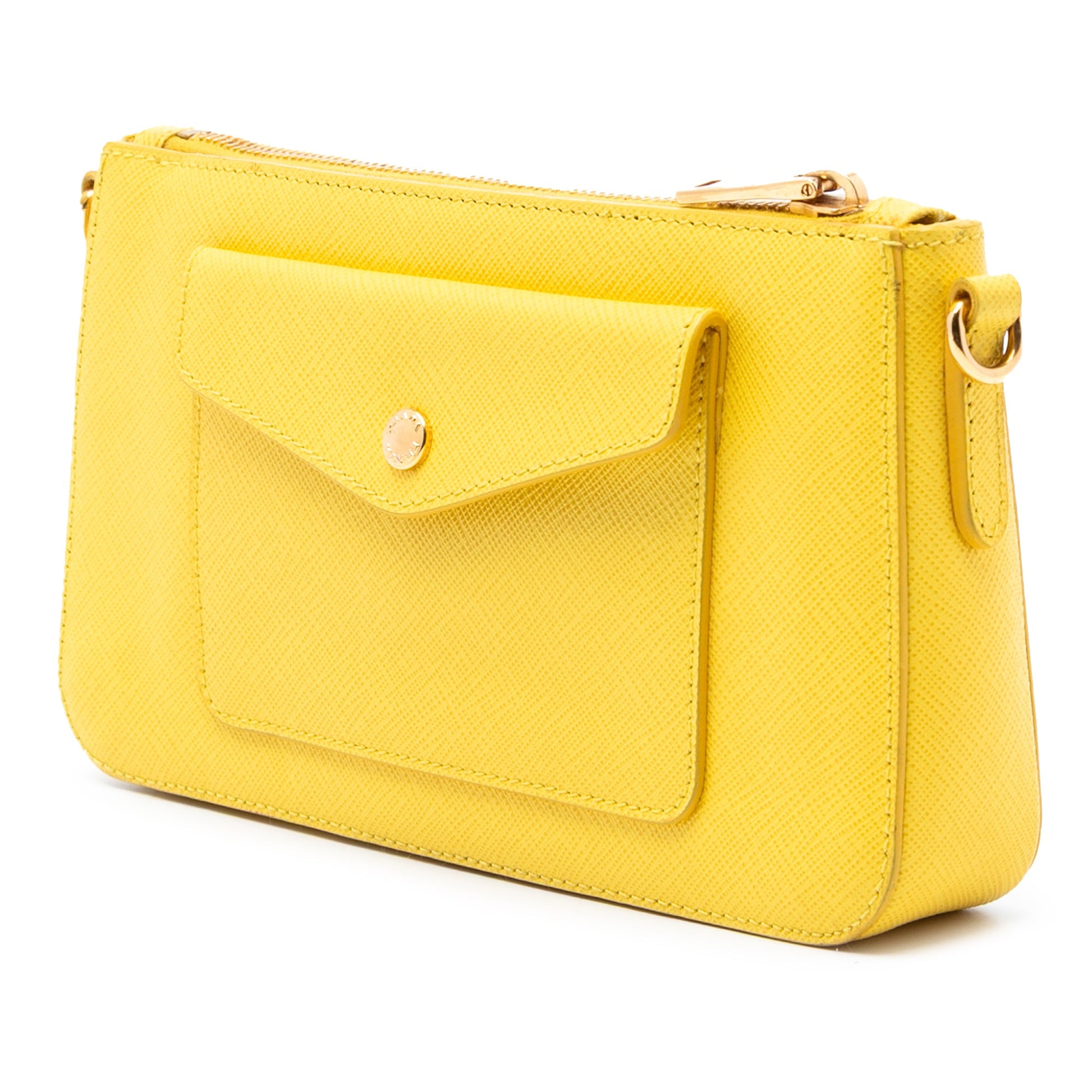 Saffiano Lux Front Pocket Crossbody
