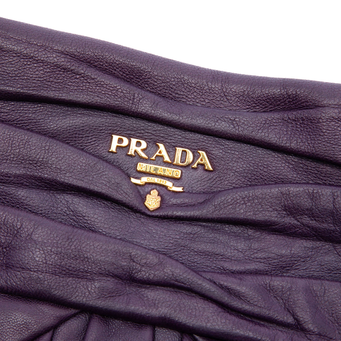 Prada Pleated Nappa Clutch