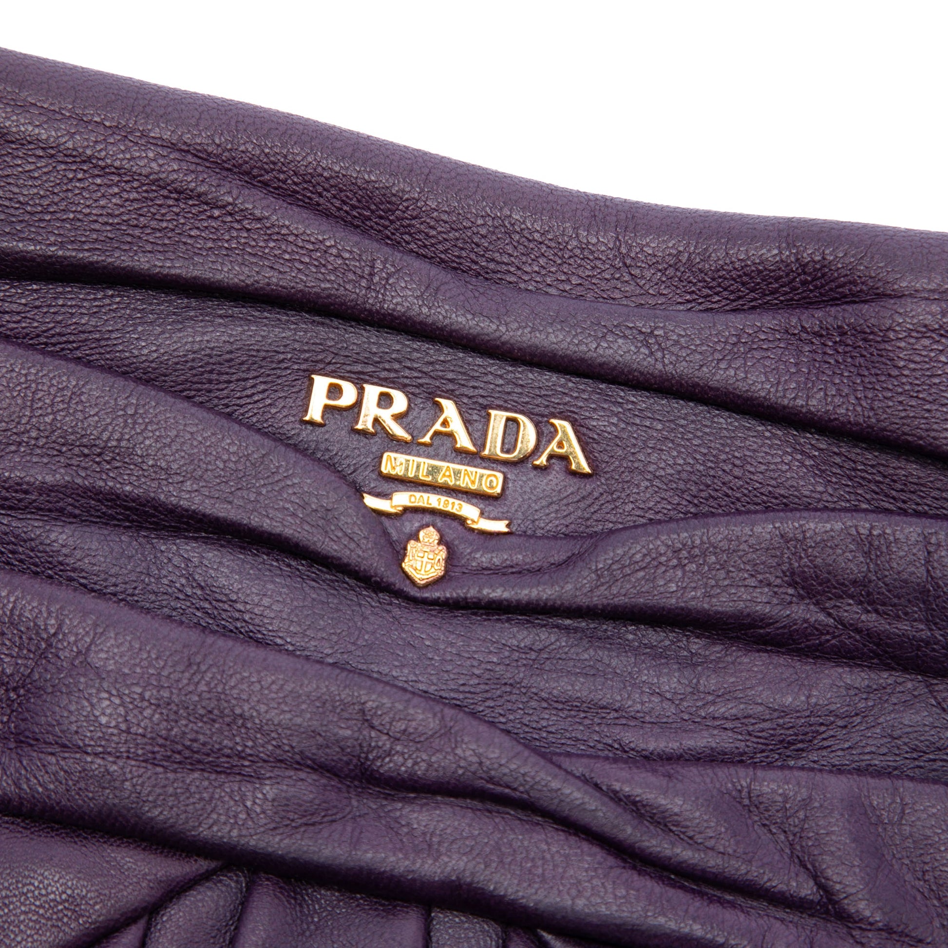 Prada Pleated Nappa Clutch