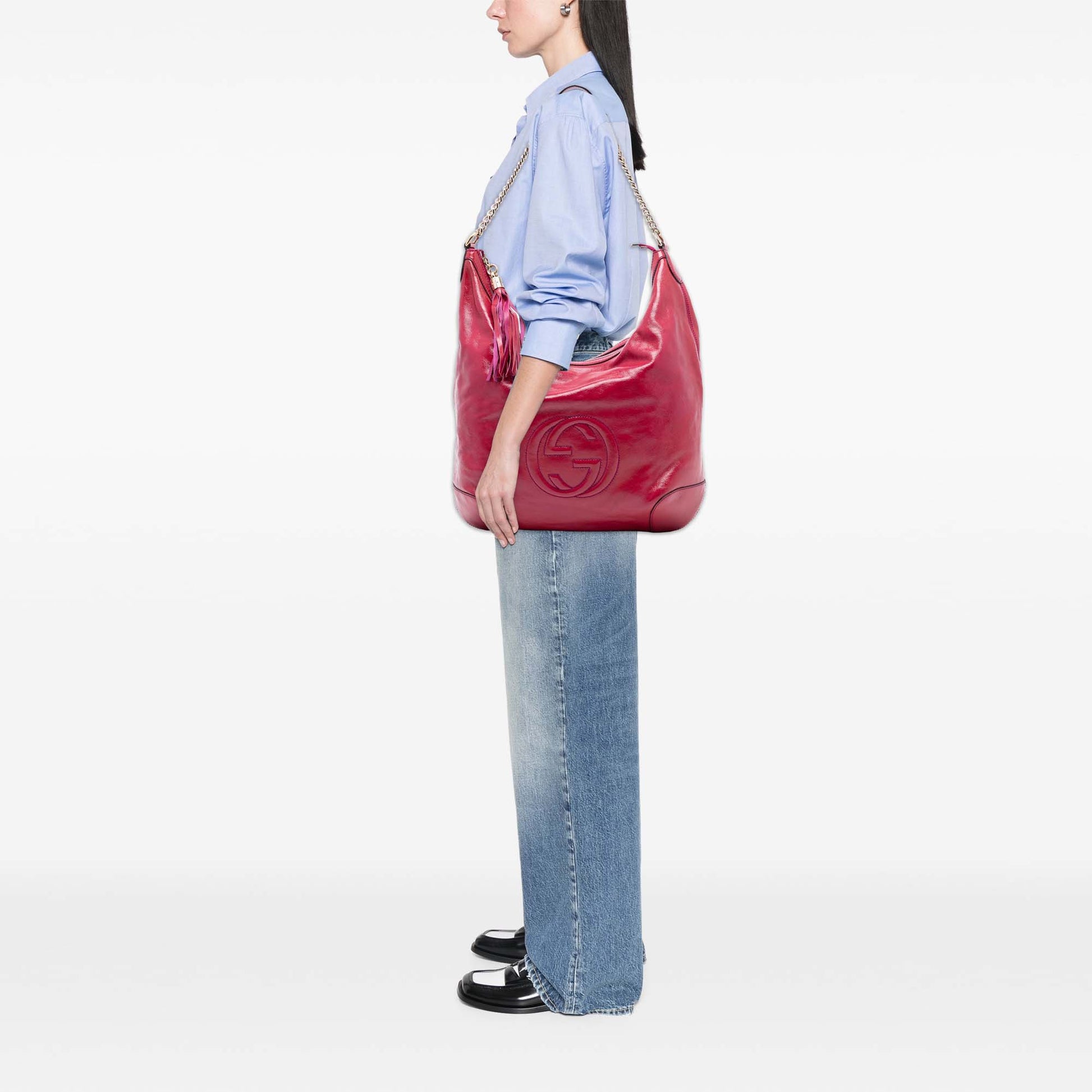 Gucci Patent Soho Shoulder Bag
