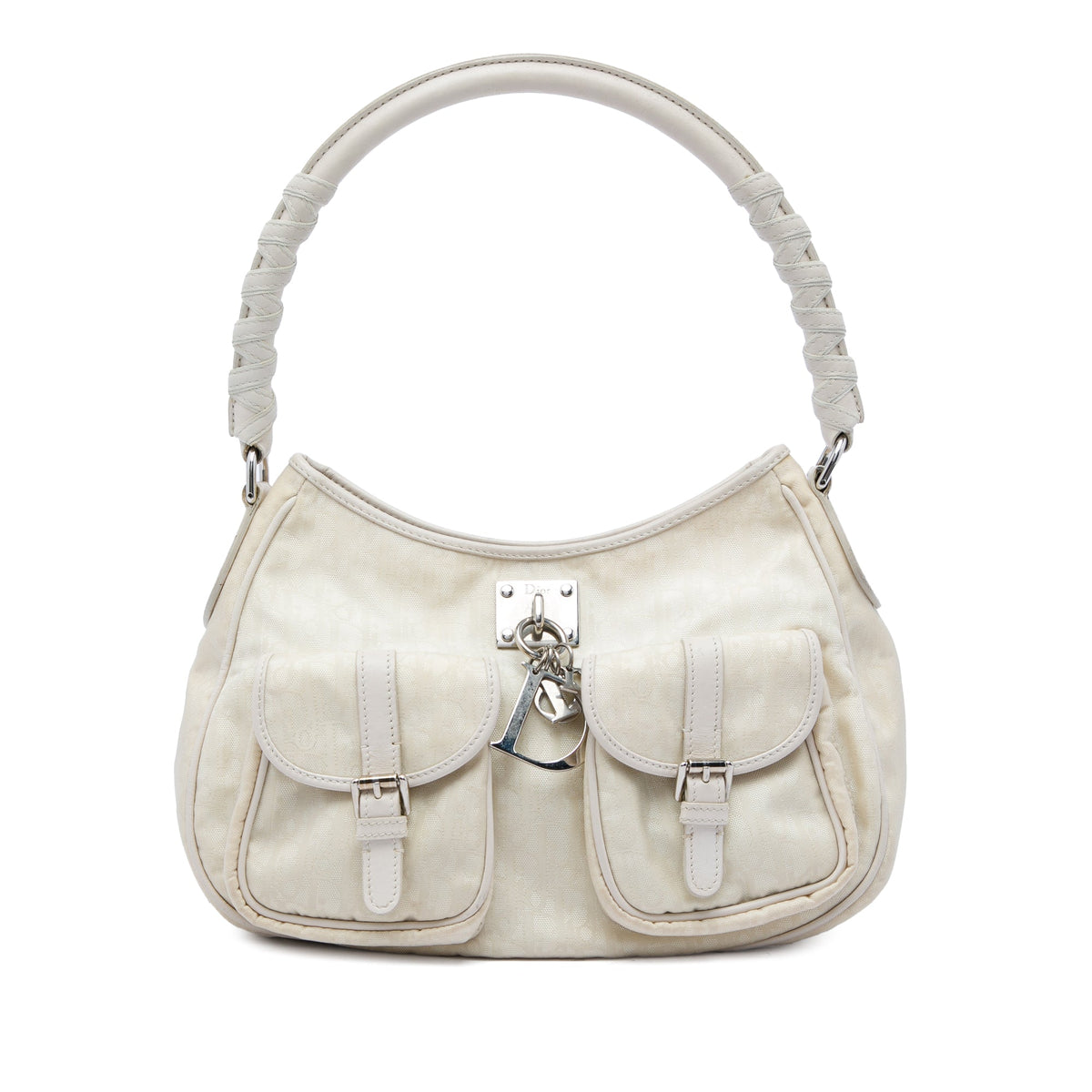 Dior Diorissimo Trotter Canvas Lovely Charm Shoulder Bag — Brown
