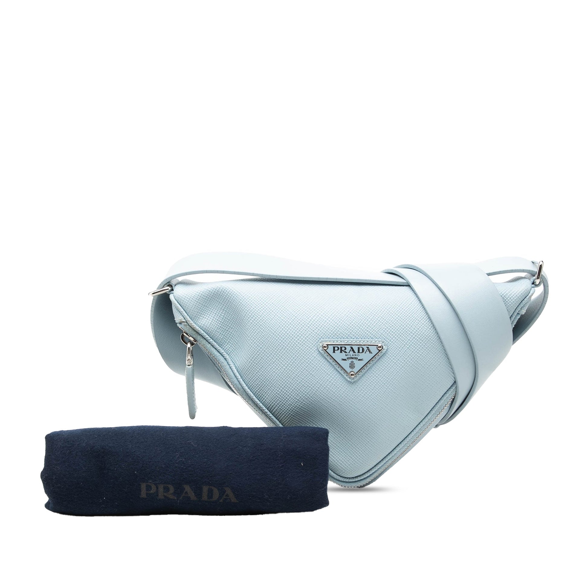 Prada Saffiano Cuir Triangle Convertible Shoulder Bag