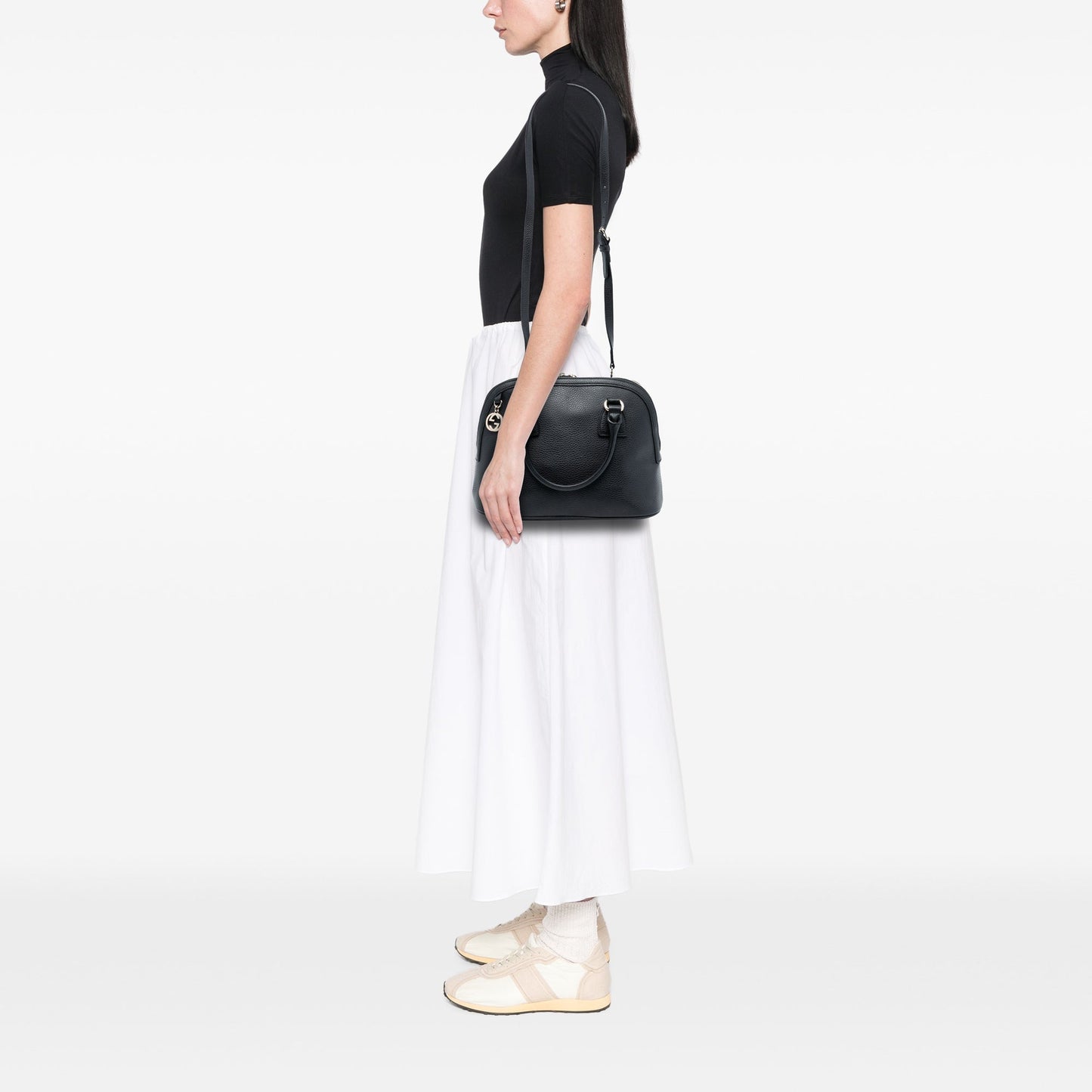 Gucci Small Dollar Calfskin GG Charm Dome Satchel