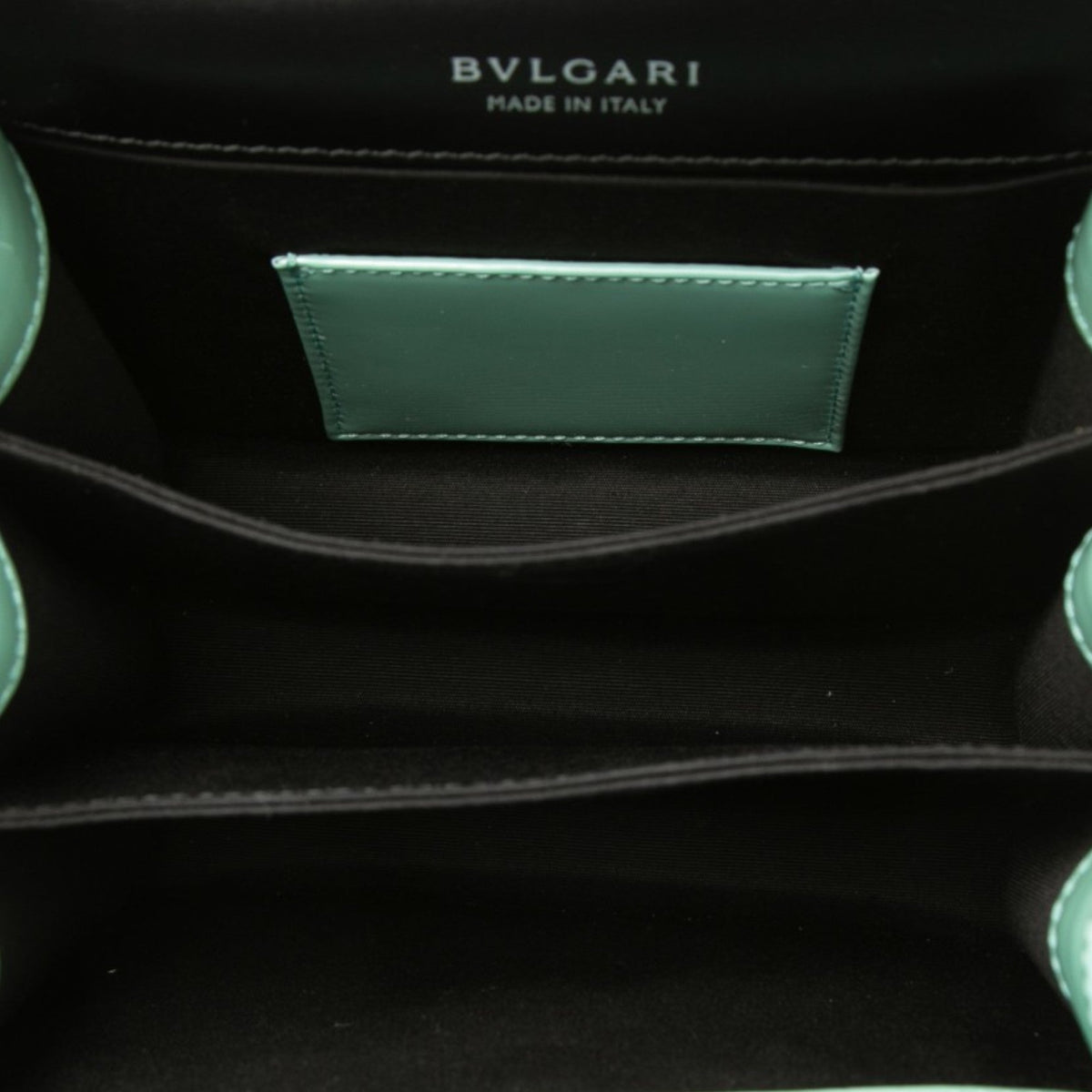 Bvlgari Small Patent Serpenti Forever Top Handle Satchel — Green