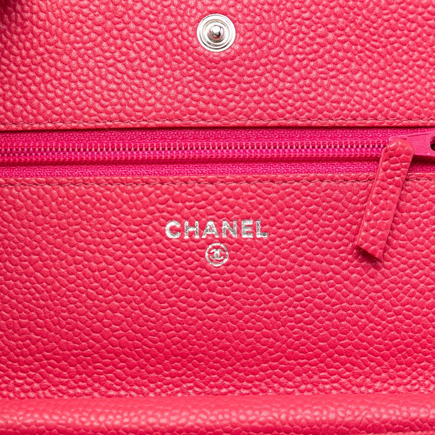 Chanel Caviar Bicolor CC Wallet On Chain