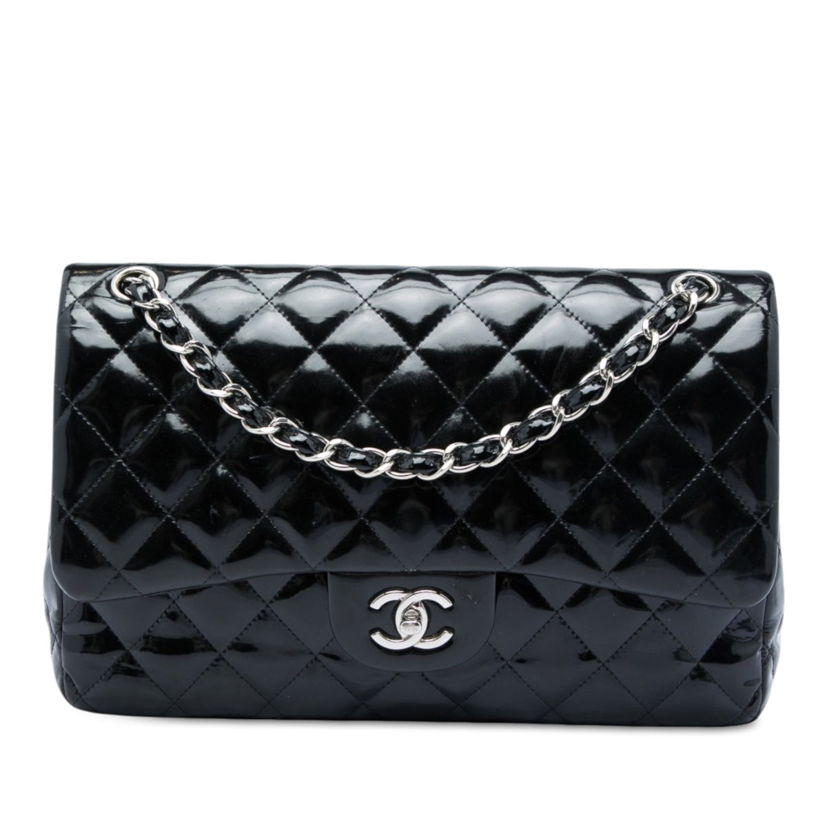 Chanel Jumbo Classic Patent Double Flap