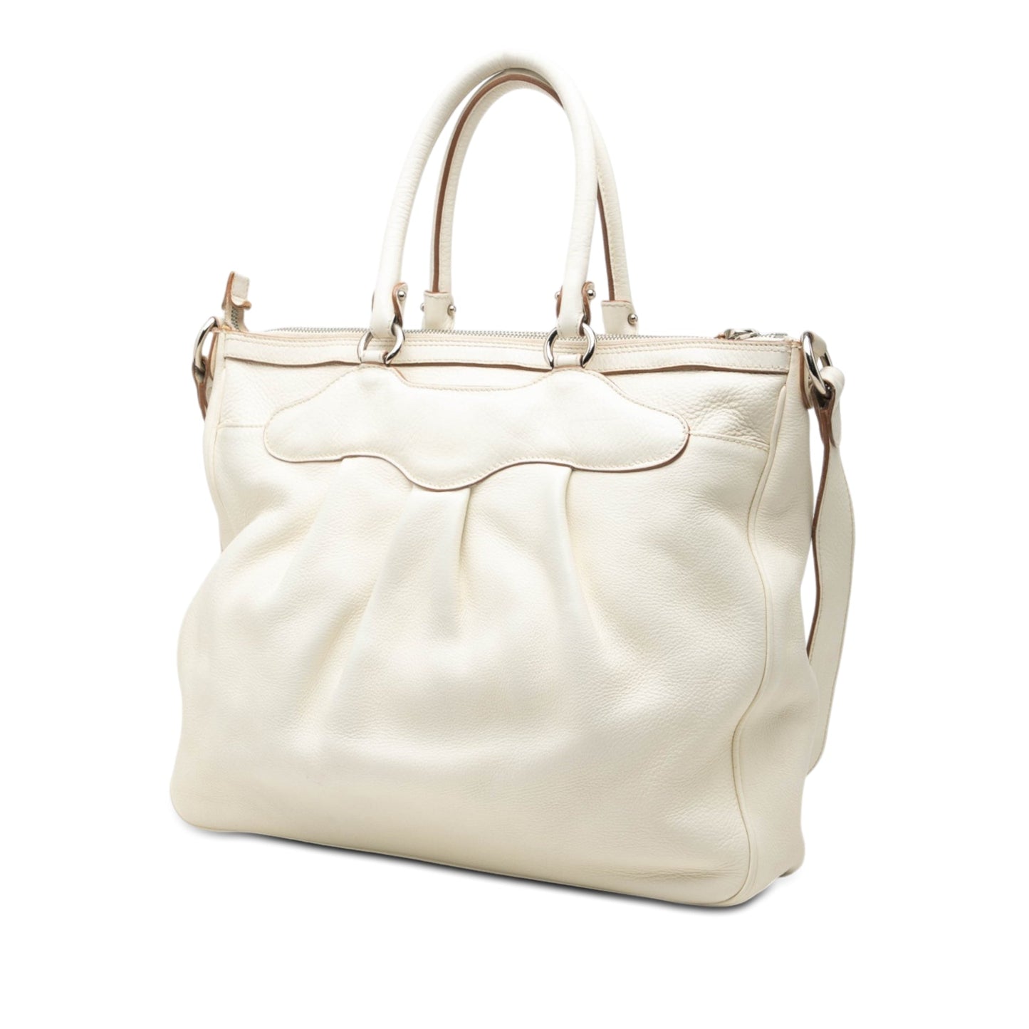Ferragamo Leather Gancini Convertible Tote