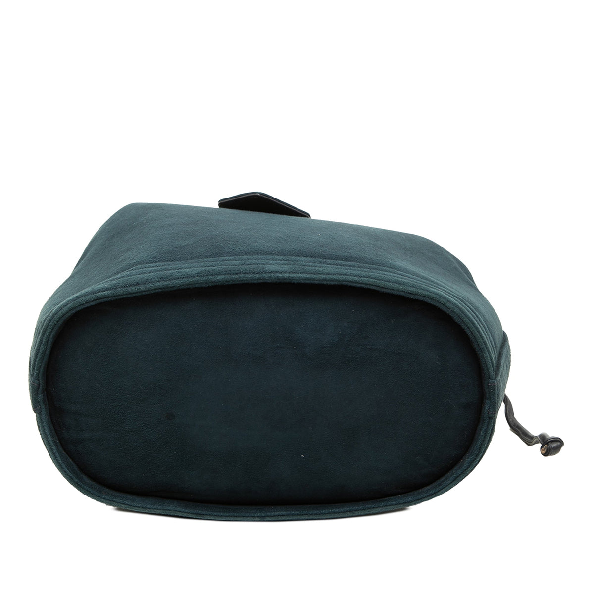 Saint Laurent Suede Medallion Bucket Bag — Blue