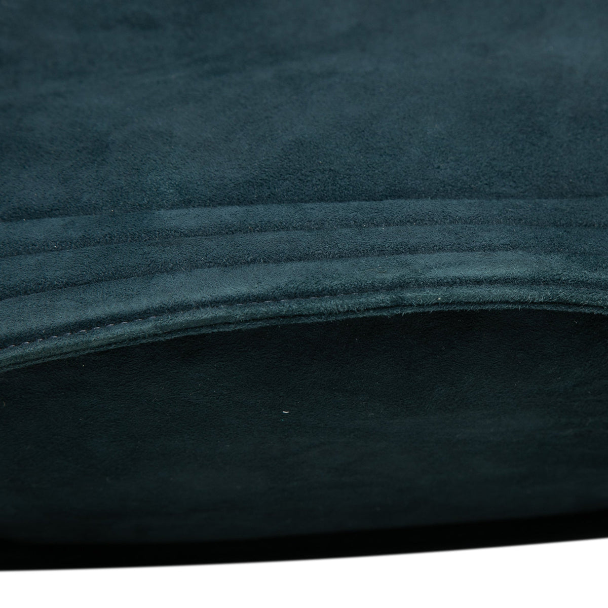 Saint Laurent Suede Medallion Bucket Bag — Blue