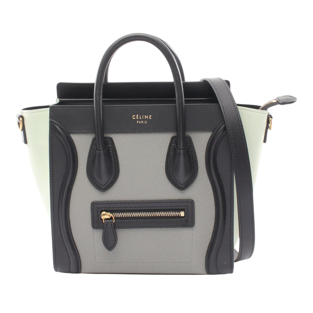 Celine Nano Tricolor Leather Luggage Tote