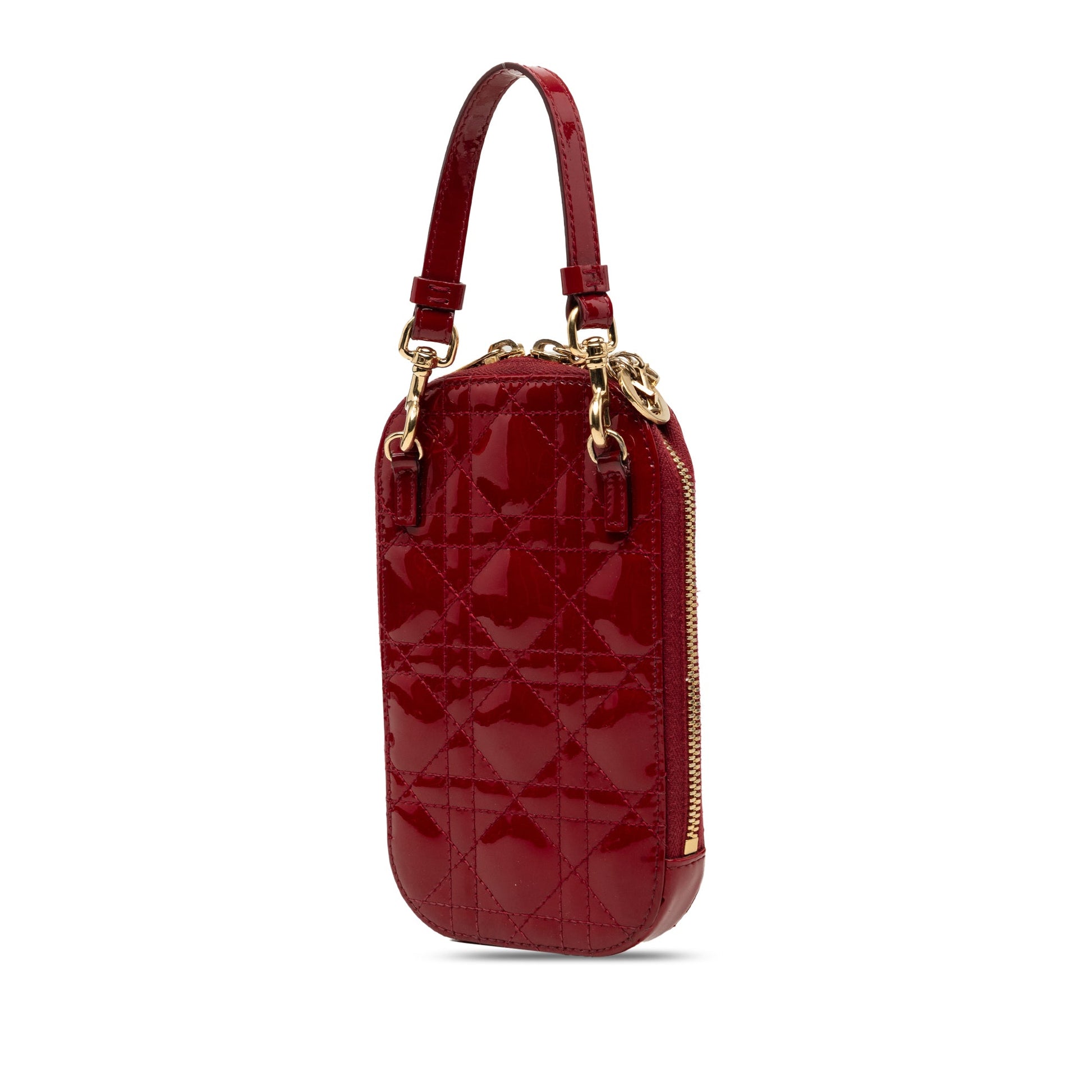 Dior Patent Cannage Lady Dior Call In Phone Holder