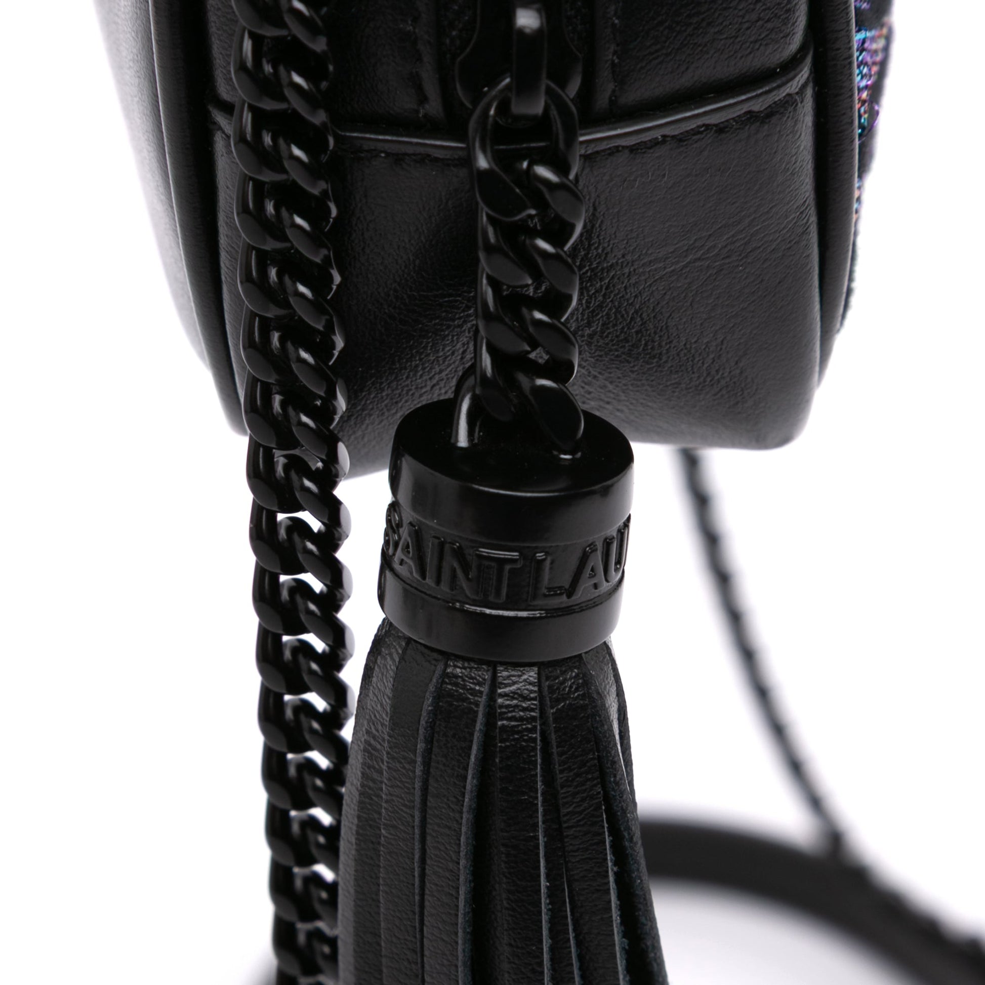 Saint Laurent Canvas Metallic Tiger Print Monogram Lou Camera Bag