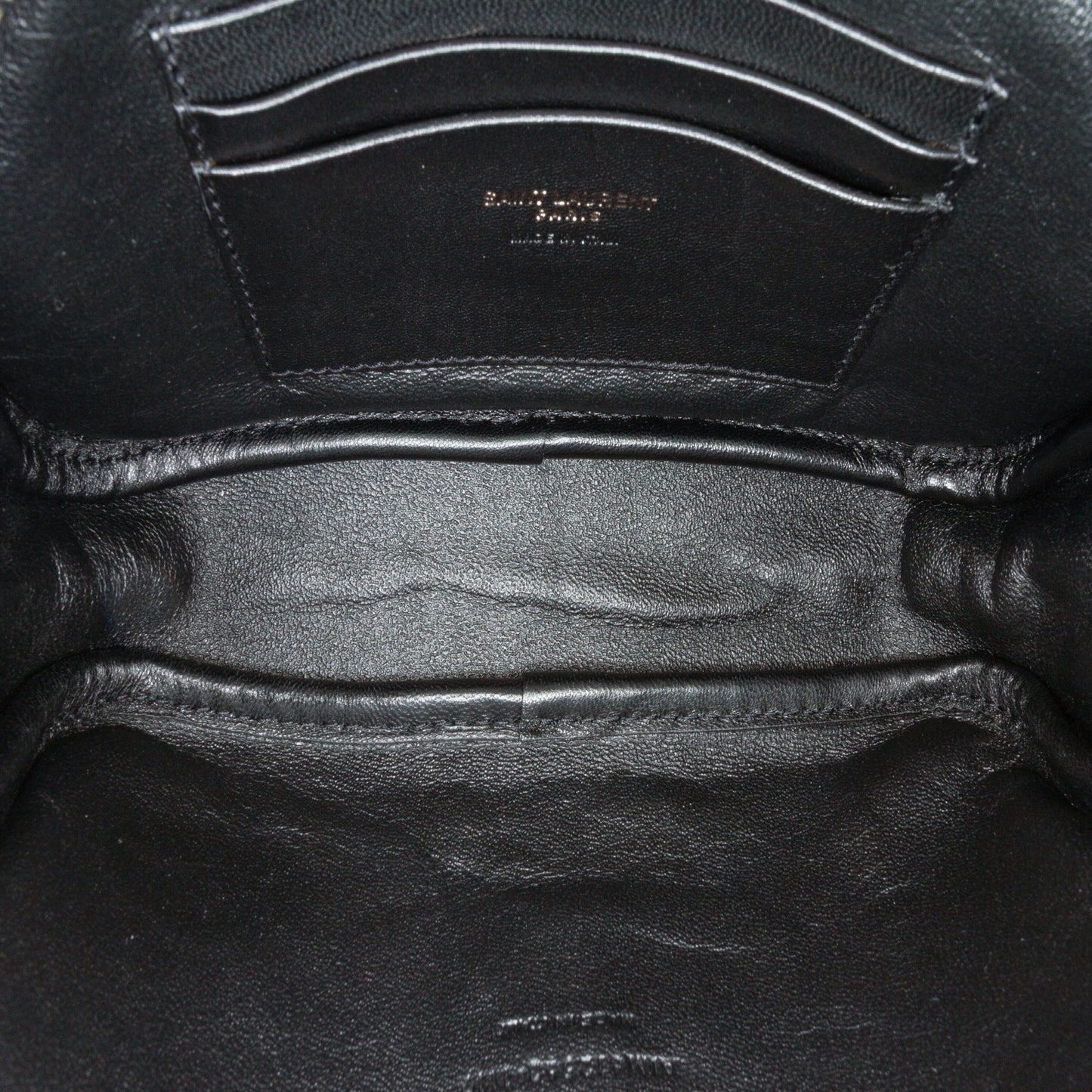 Saint Laurent Canvas Metallic Tiger Print Monogram Lou Camera Bag