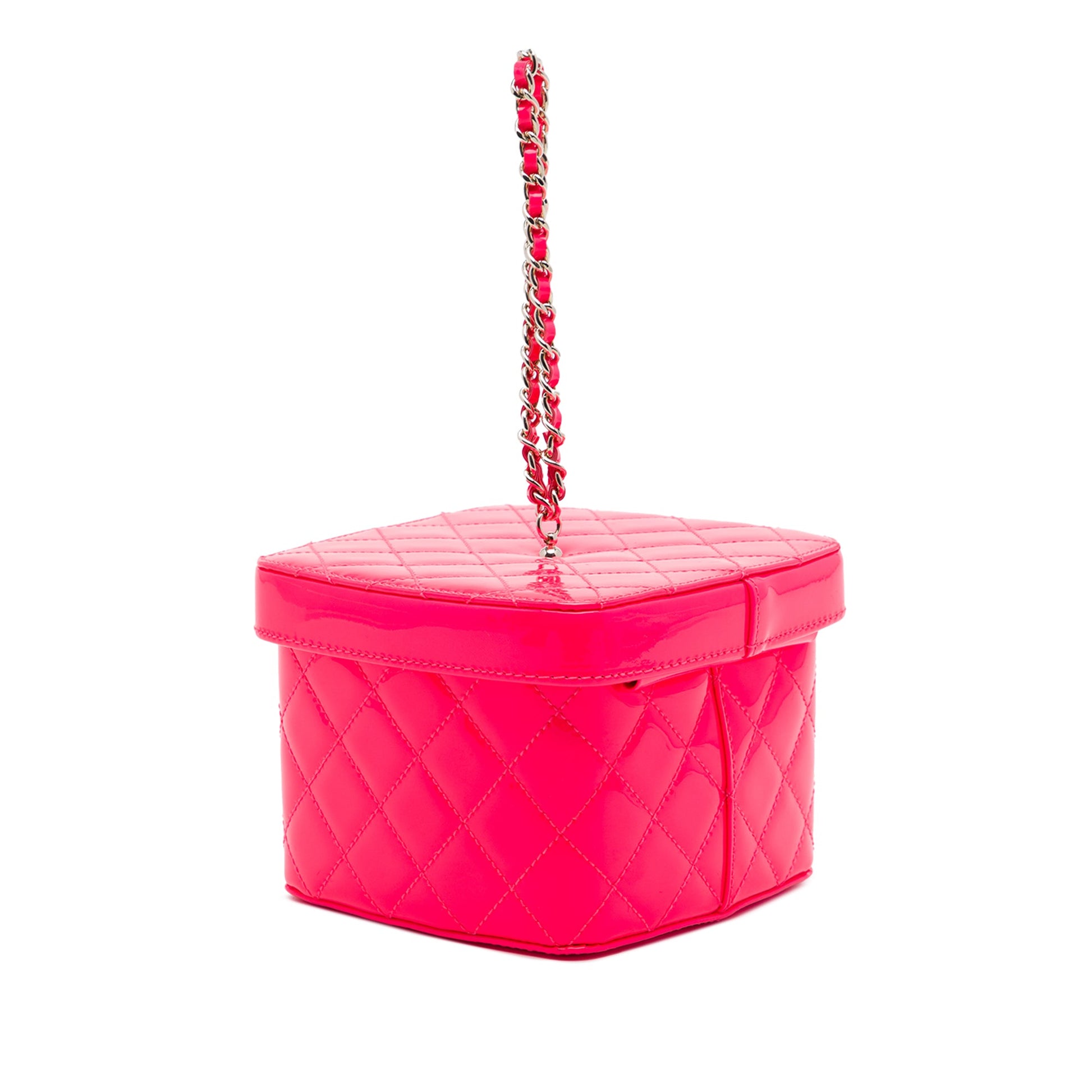Chanel Mini CC Quilted Patent Vanity Bag