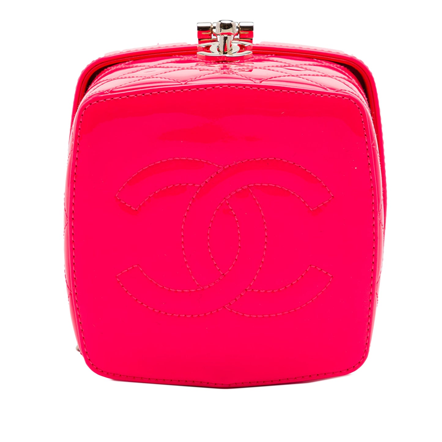 Chanel Mini CC Quilted Patent Vanity Bag
