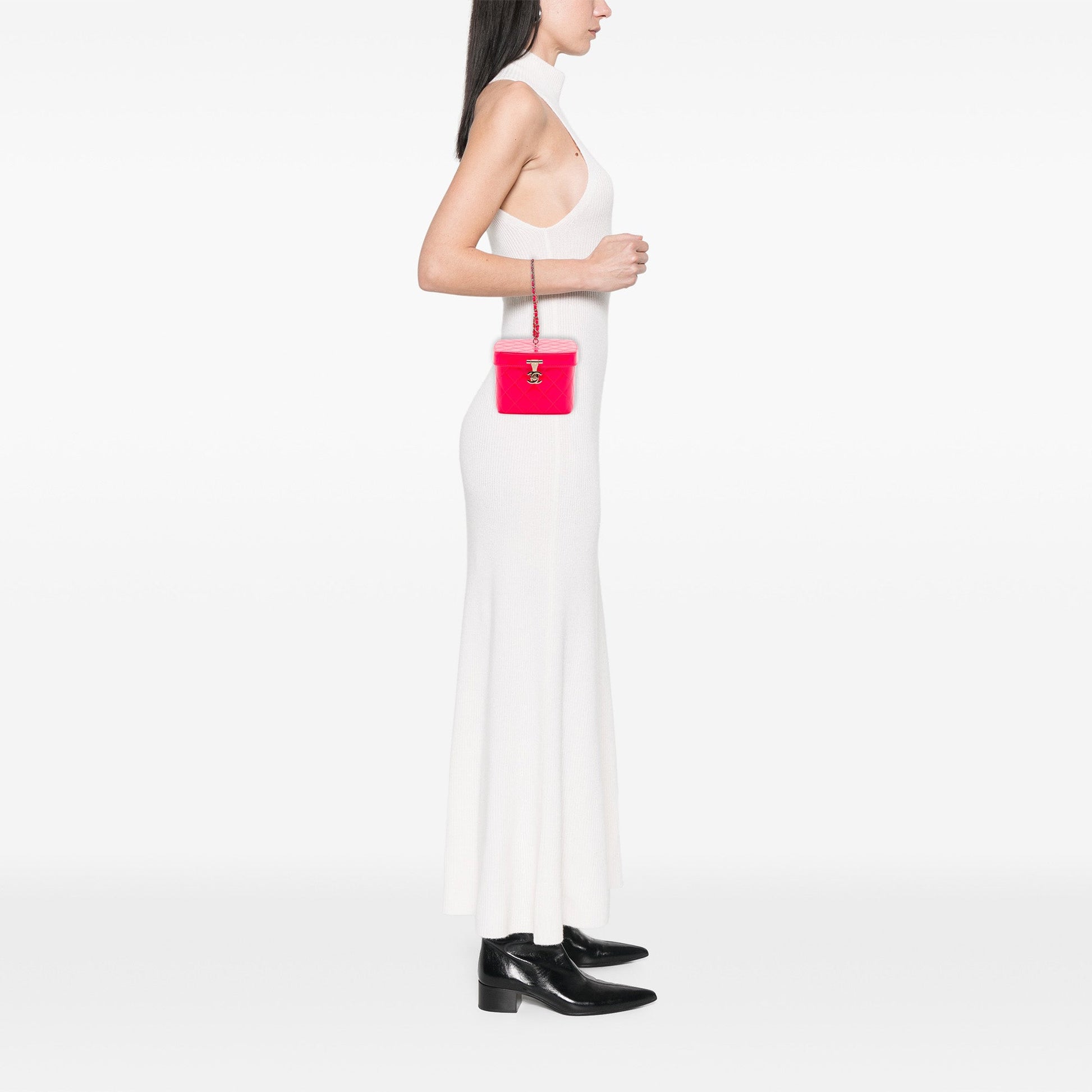 Chanel Mini CC Quilted Patent Vanity Bag