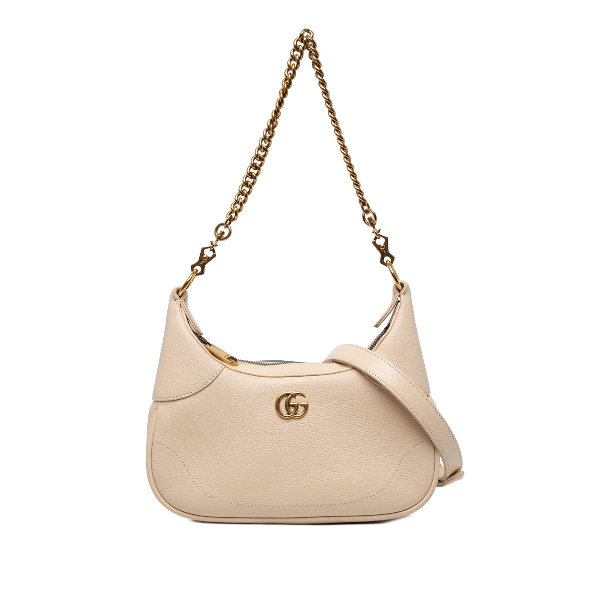 Gucci Small Goatskin Aphrodite Satchel — Brown