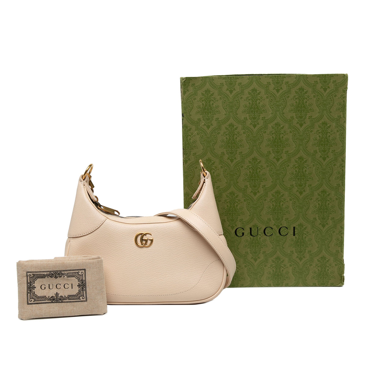 Gucci Small Goatskin Aphrodite Satchel — Brown