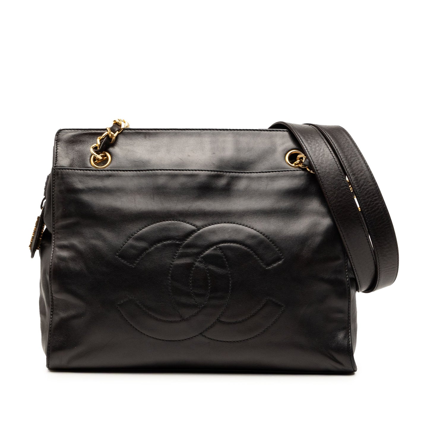 Chanel CC Lambskin Chain Tote