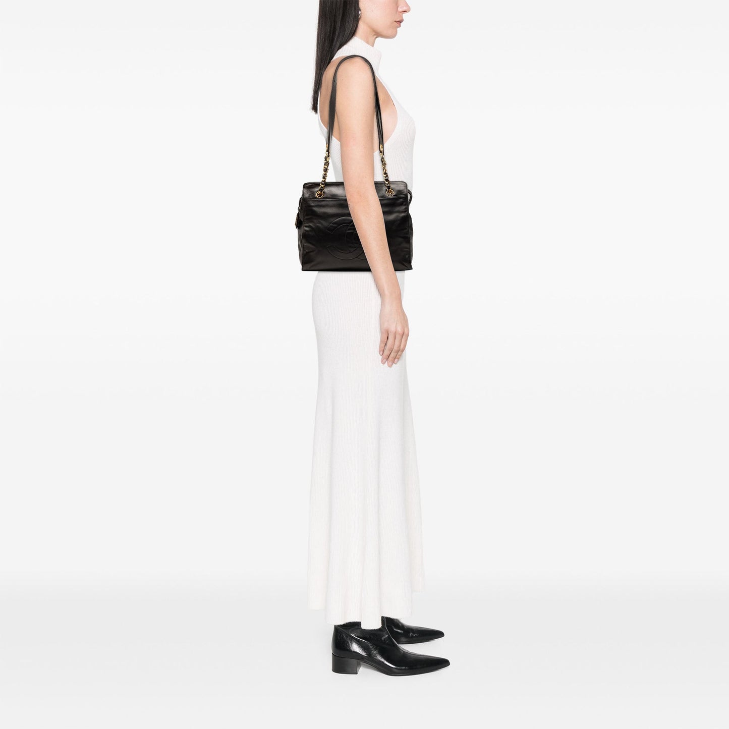 Chanel CC Lambskin Chain Tote