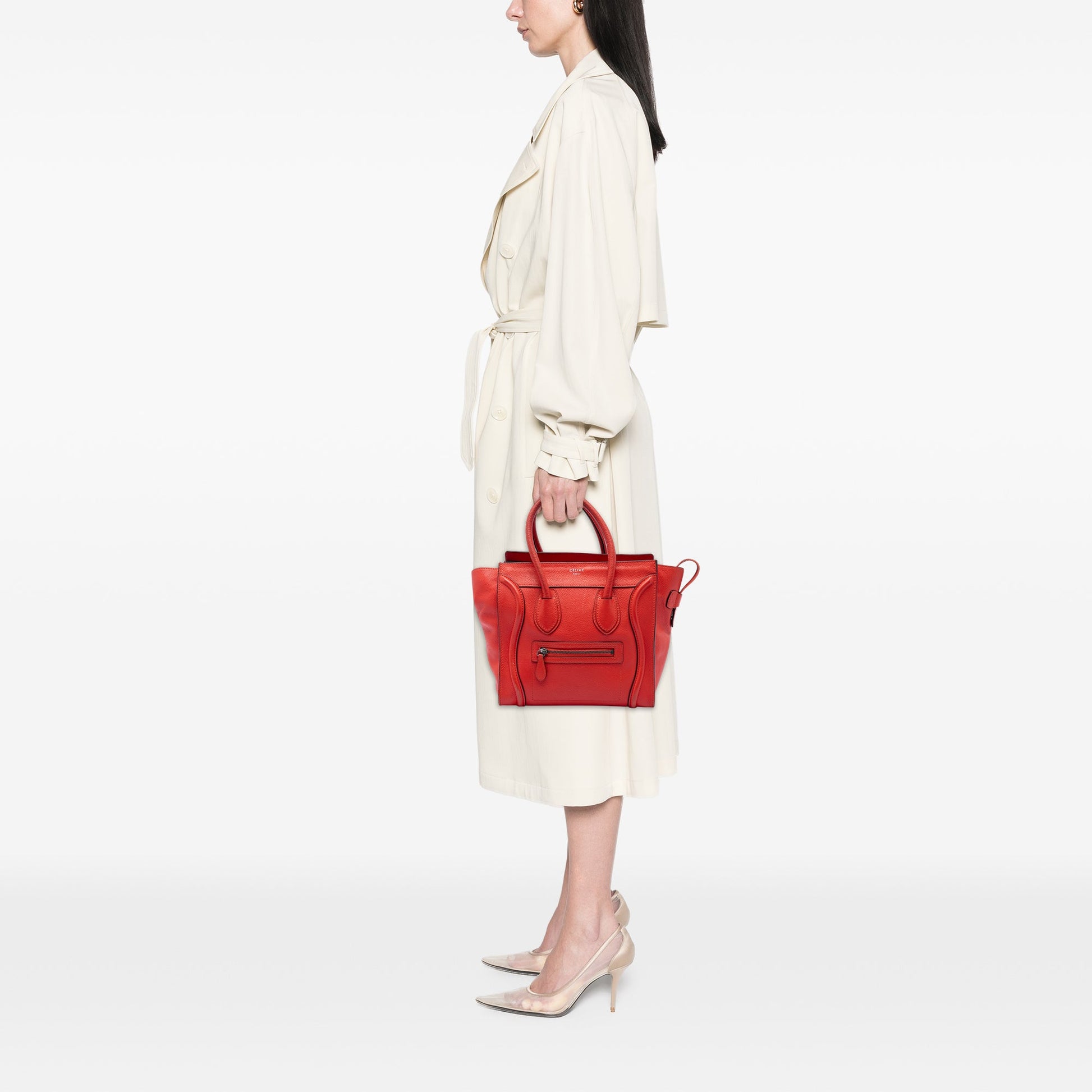 Celine Micro Leather Luggage Tote