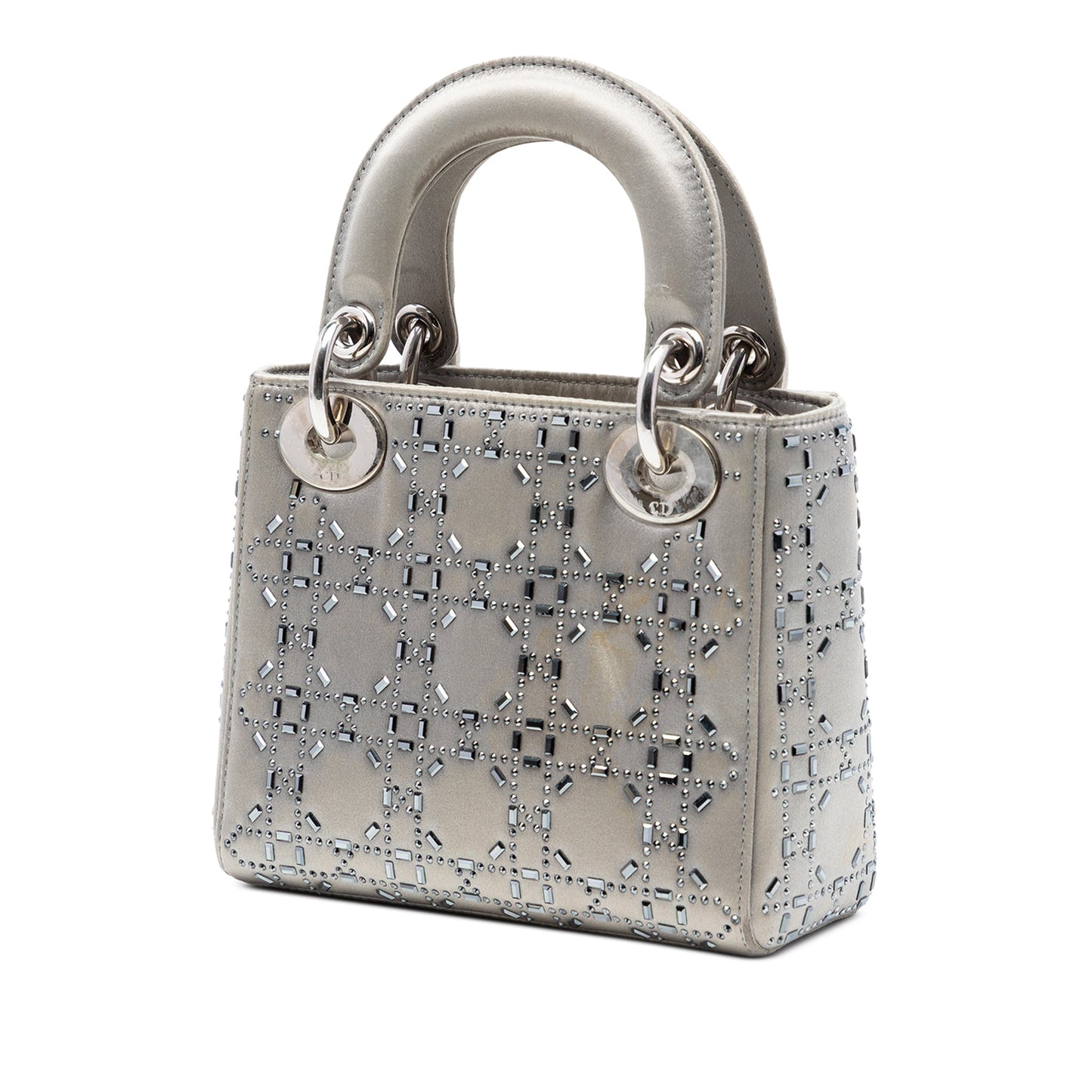 Dior Mini Satin Cannage Crystal Embellished Lady Dior