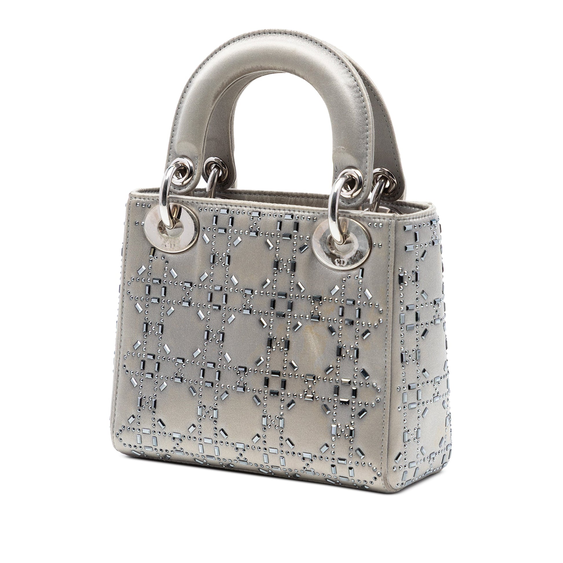 Dior Mini Satin Cannage Crystal Embellished Lady Dior