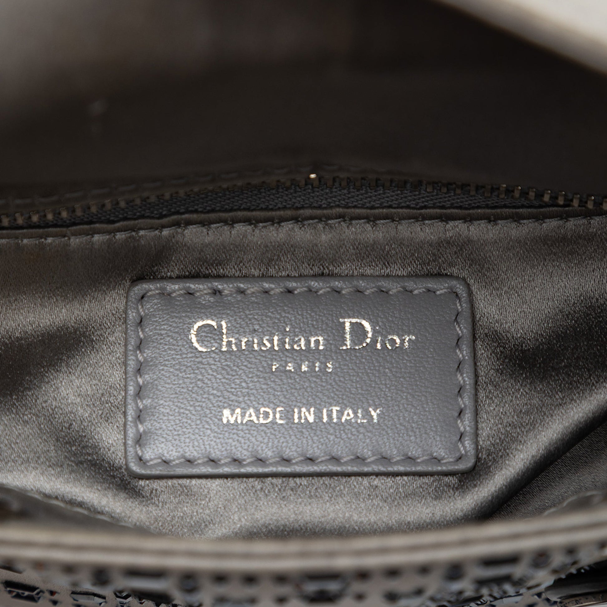 Dior Mini Satin Cannage Crystal Embellished Lady Dior